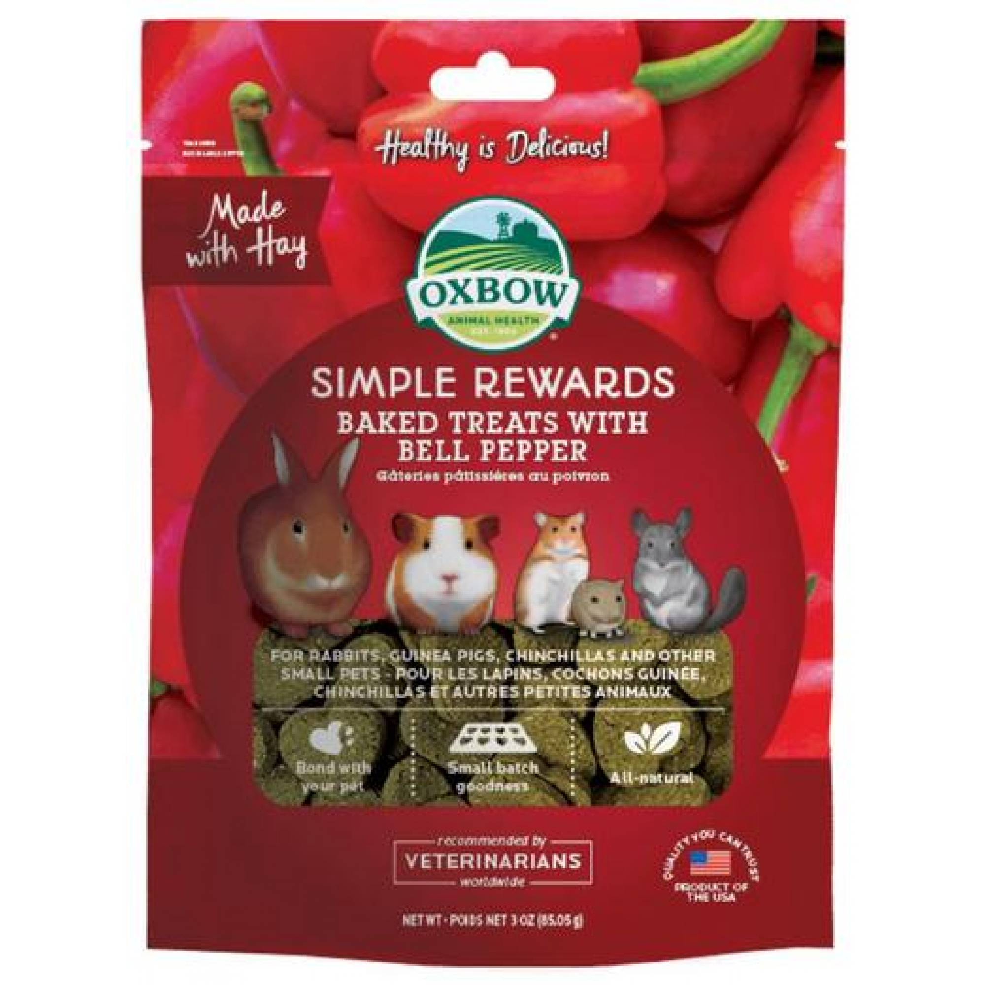 Oxbow Simple Rewards Baked Treats - Bell Pepper