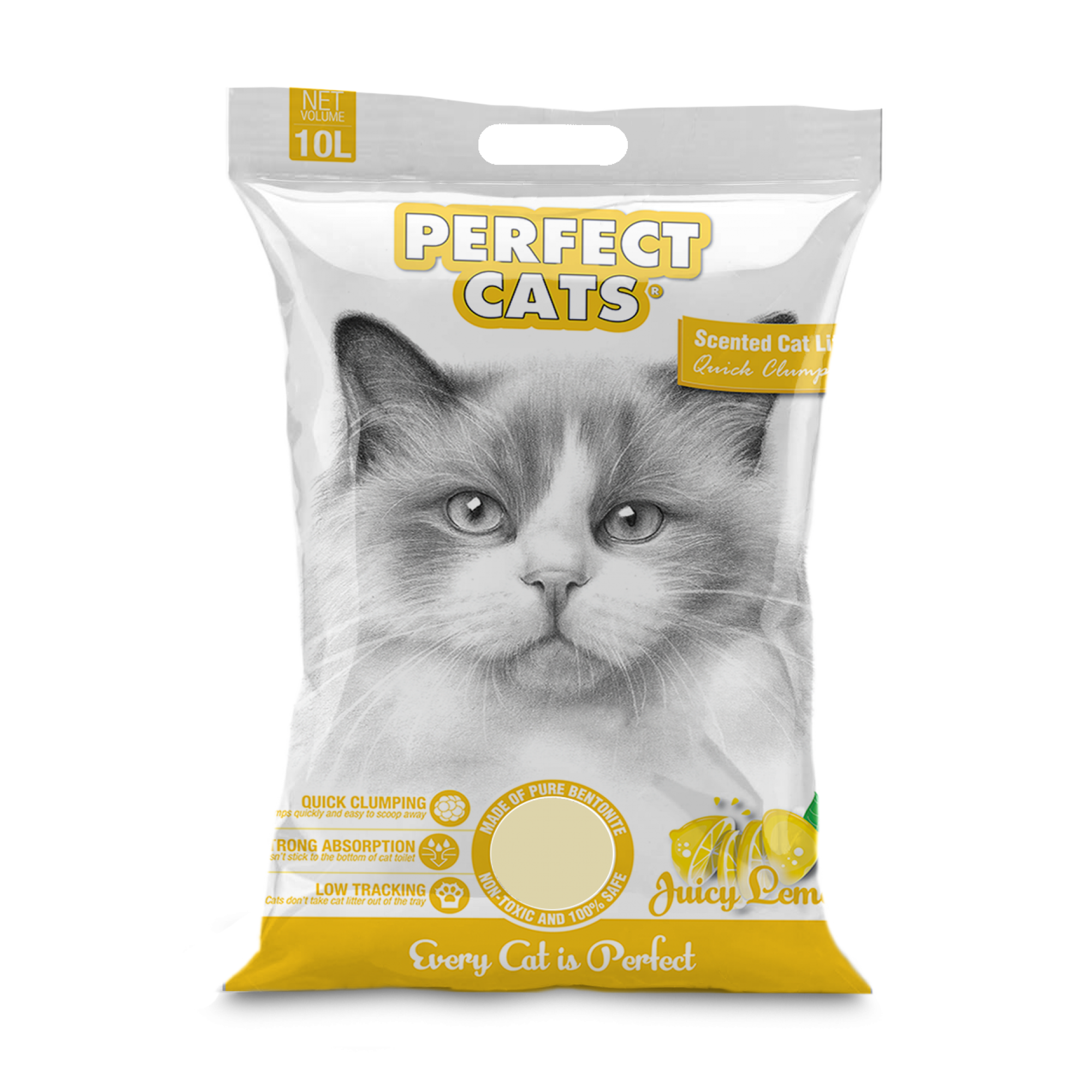 Perfect Cats Litter - Lemon Flavor 10L