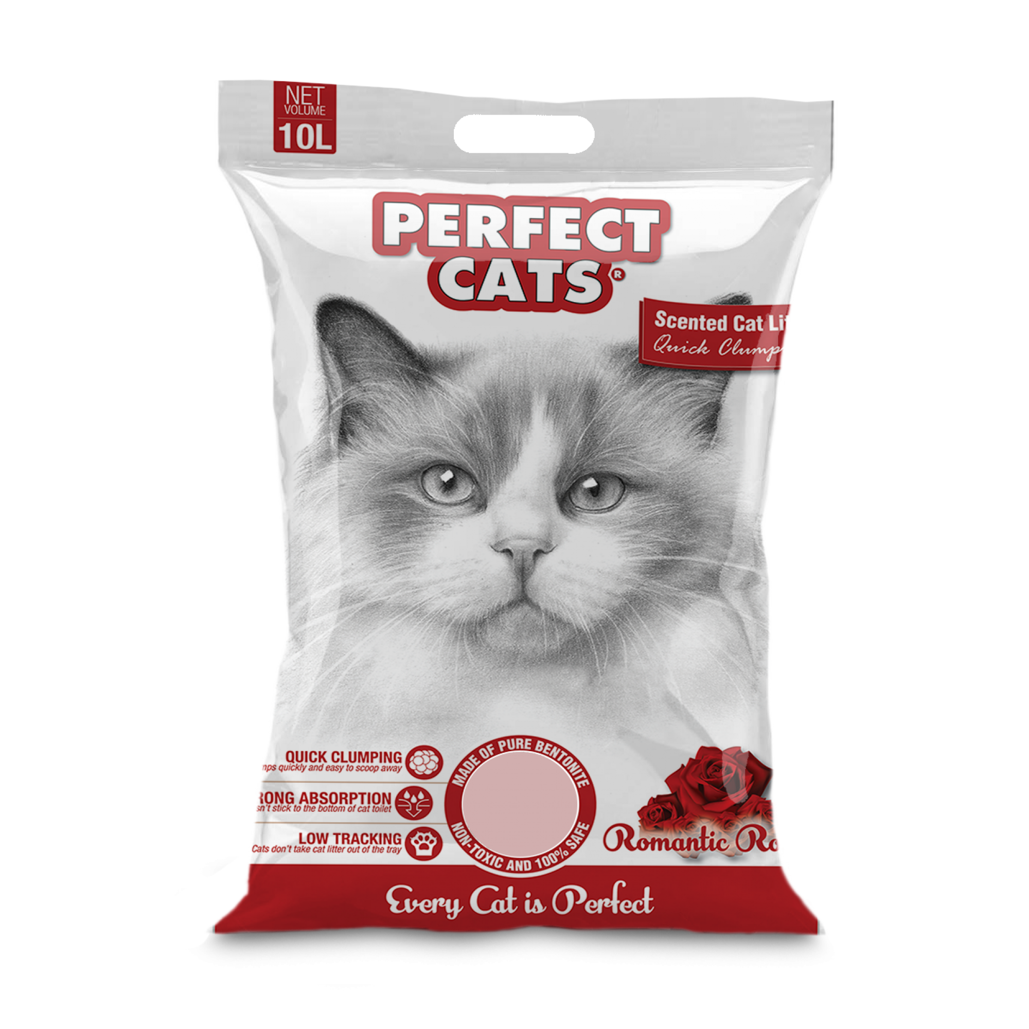 Perfect Cats Litter - Rose Flavor 10L