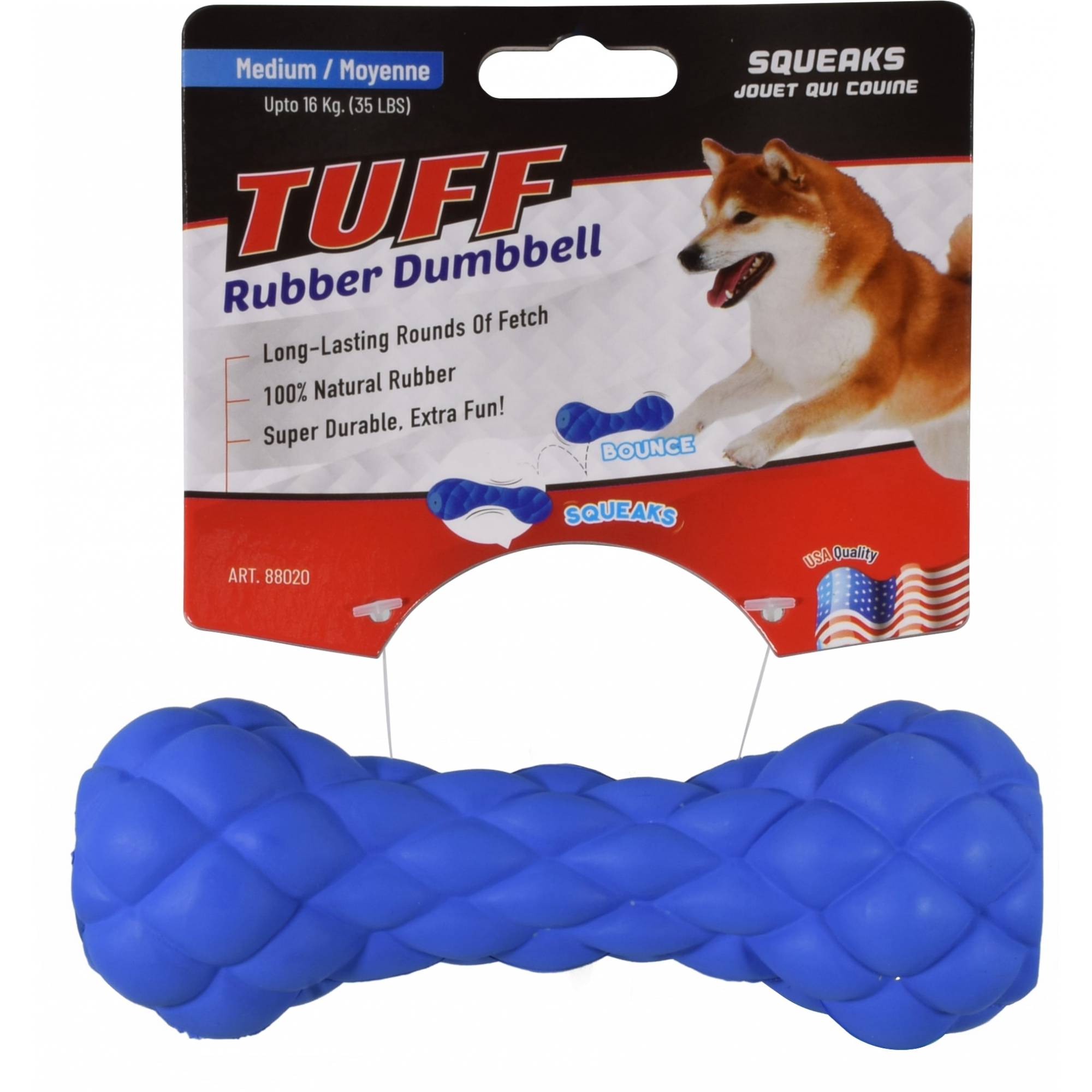 Tuff by Pet Protect - Rubber Dumbbell Chew Toy