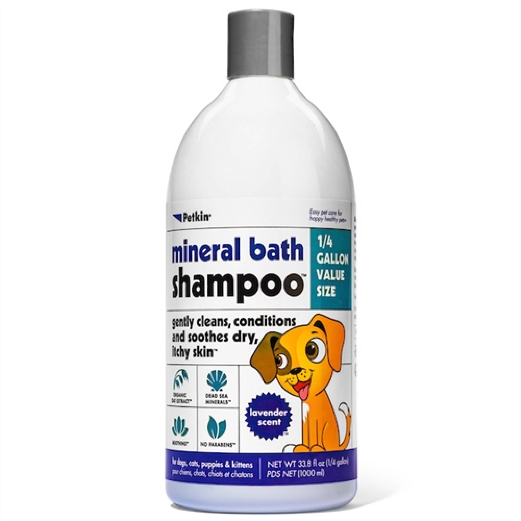 Petkin Mineral Bath Shampoo - Lavender Scent (33.8 oz)