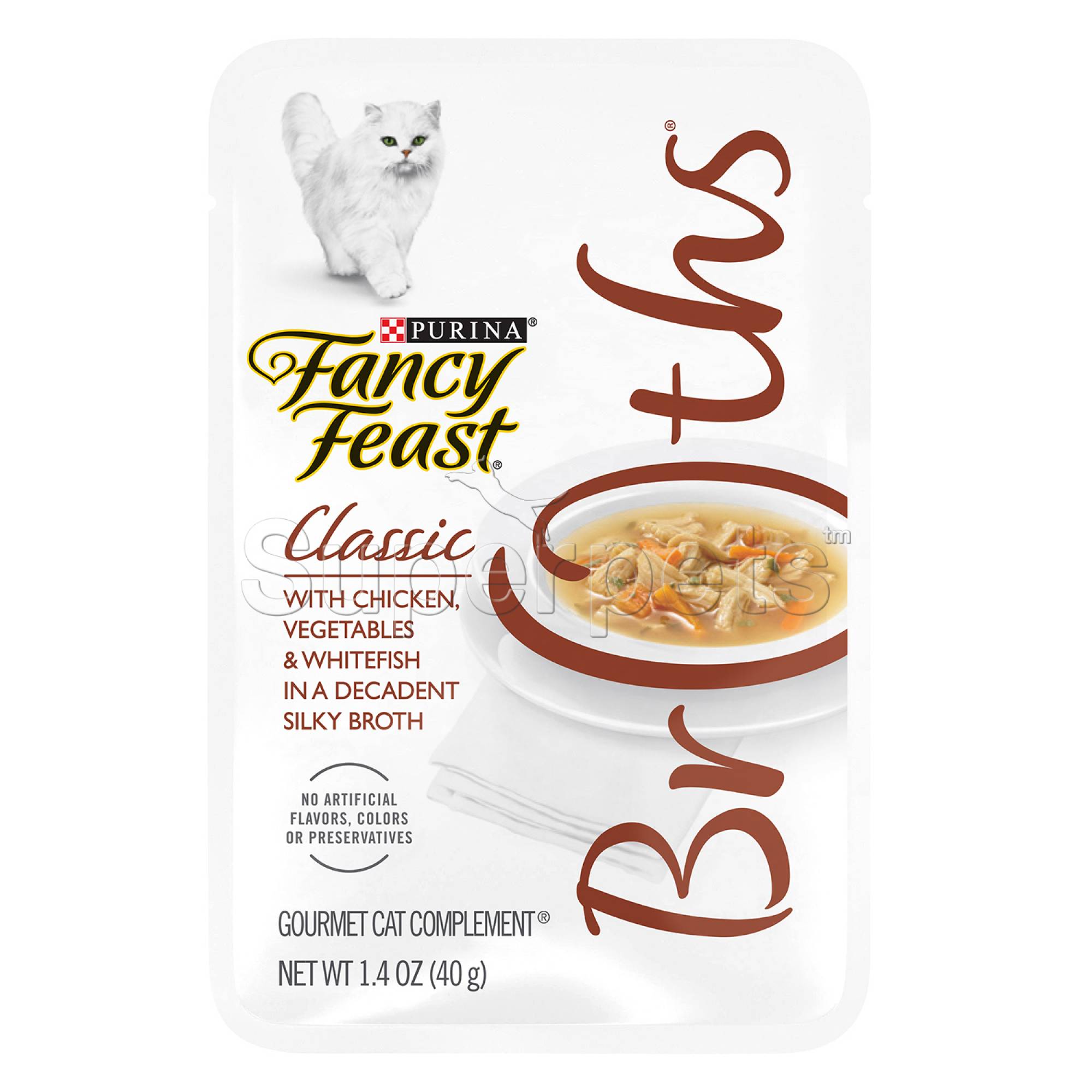 Fancy Feast - Broths - Classic with Chicken, Vegetables & Whitefish in a Decadent Silky Broth 40g