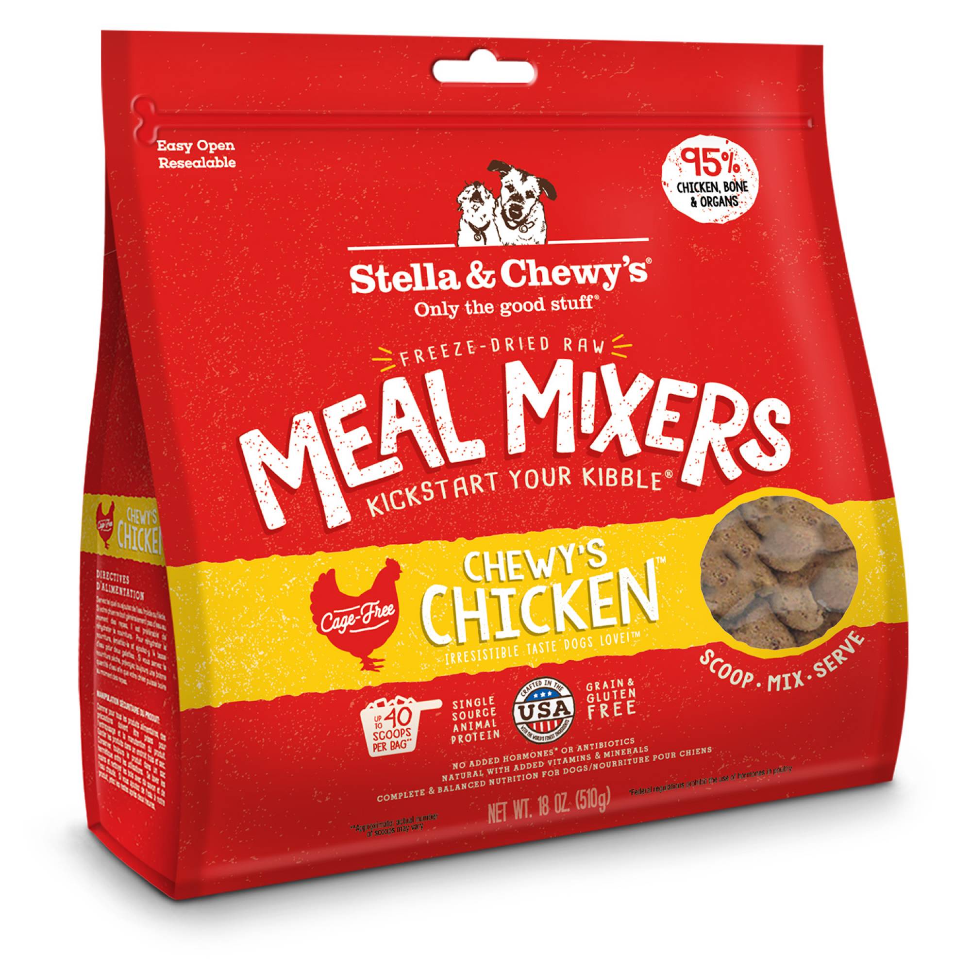Stella & Chewy's - Dog Freeze-Dried Meal Mixers - Chewy's Chicken 18oz (510g)