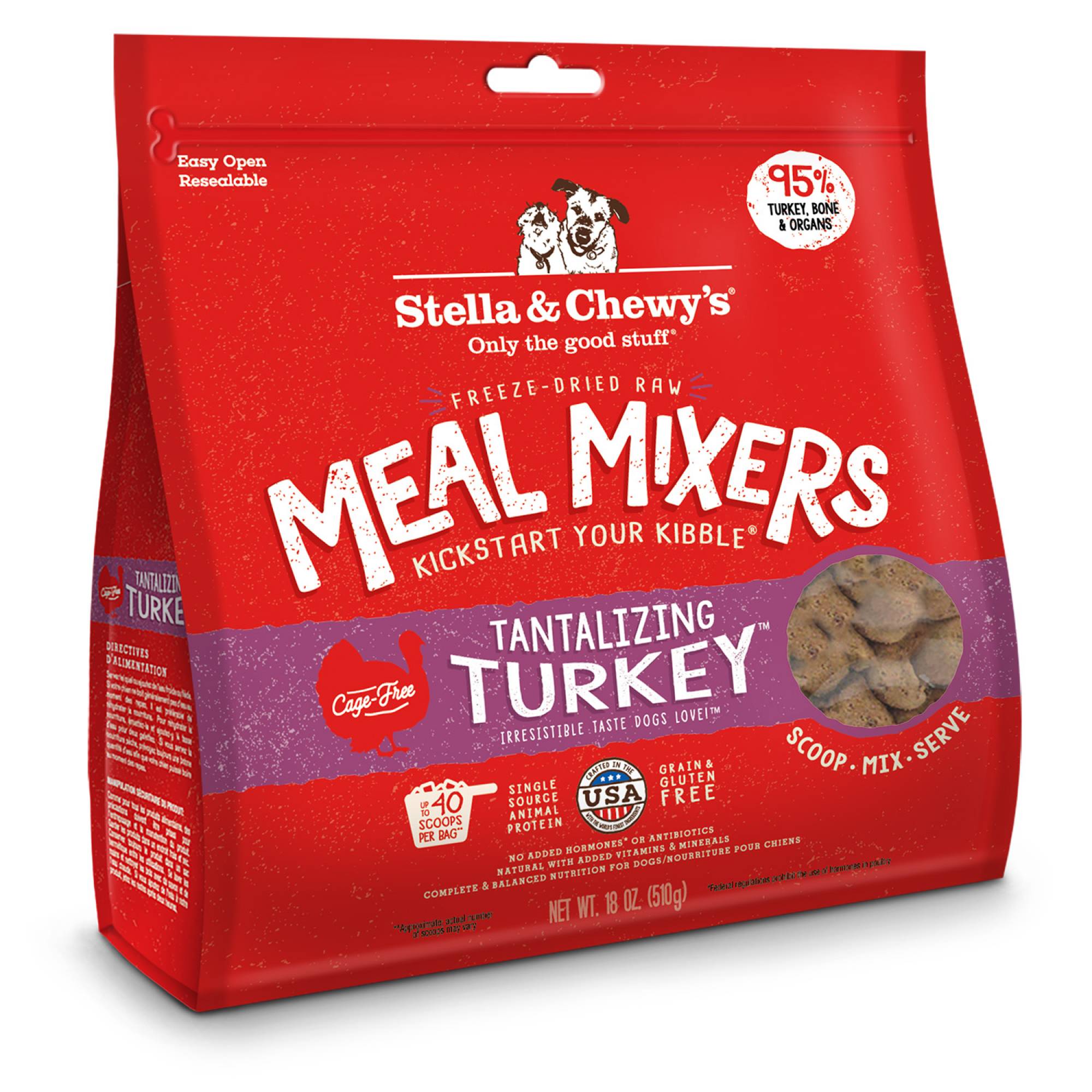 Stella & Chewy's - Dog Freeze-Dried Meal Mixers - Tantalizing Turkey 18oz (510g)