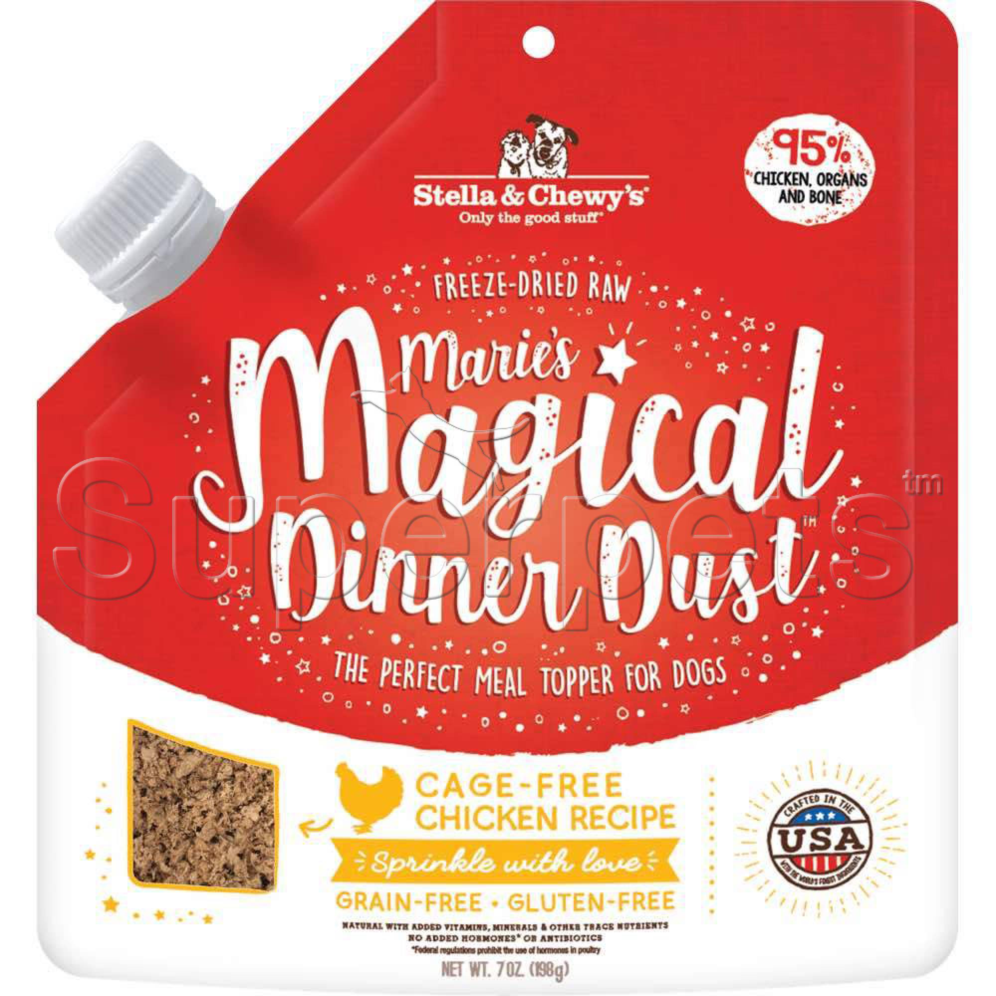 Stella & Chewy's - Dog Freeze-Dried Raw Maries Magical Dinner Dust Topper - Cage-Free Chicken Recipe 7oz (198g)