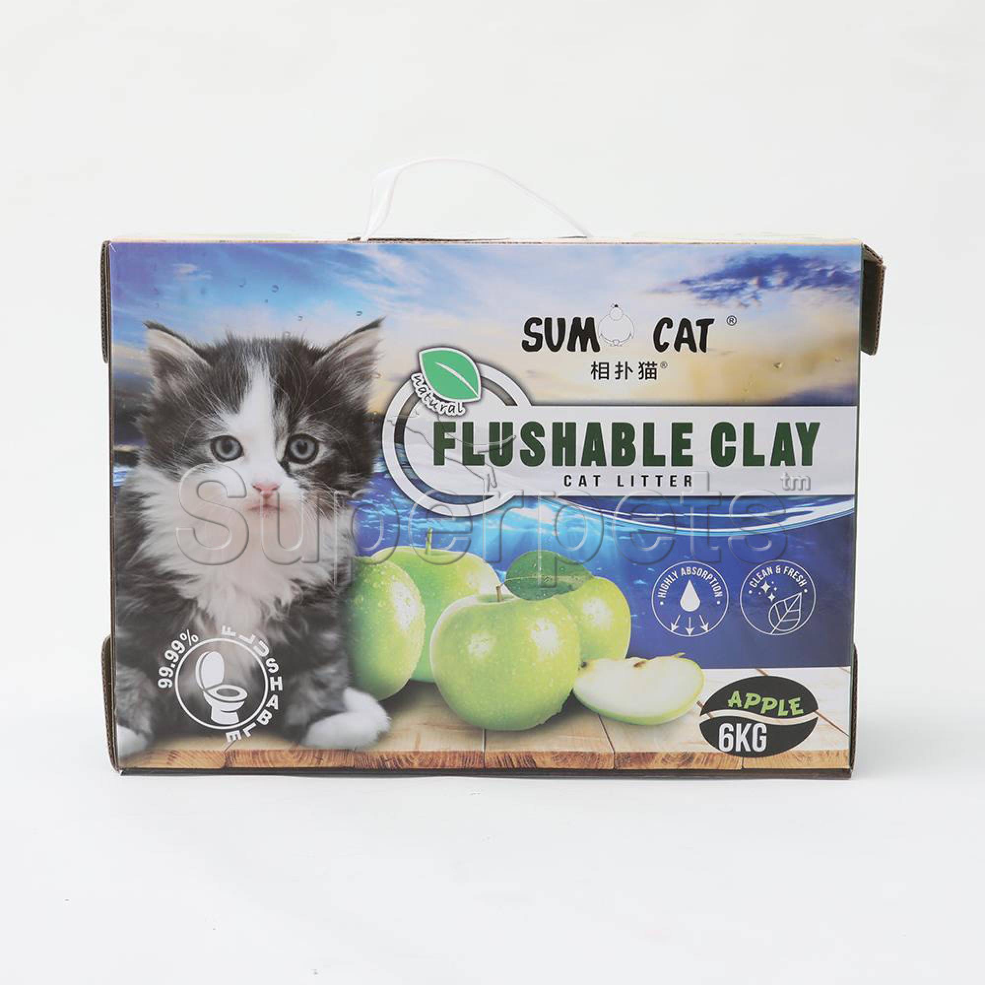 Sumo Cat - Flushable Cat litter - Apple 6kg (RB141)