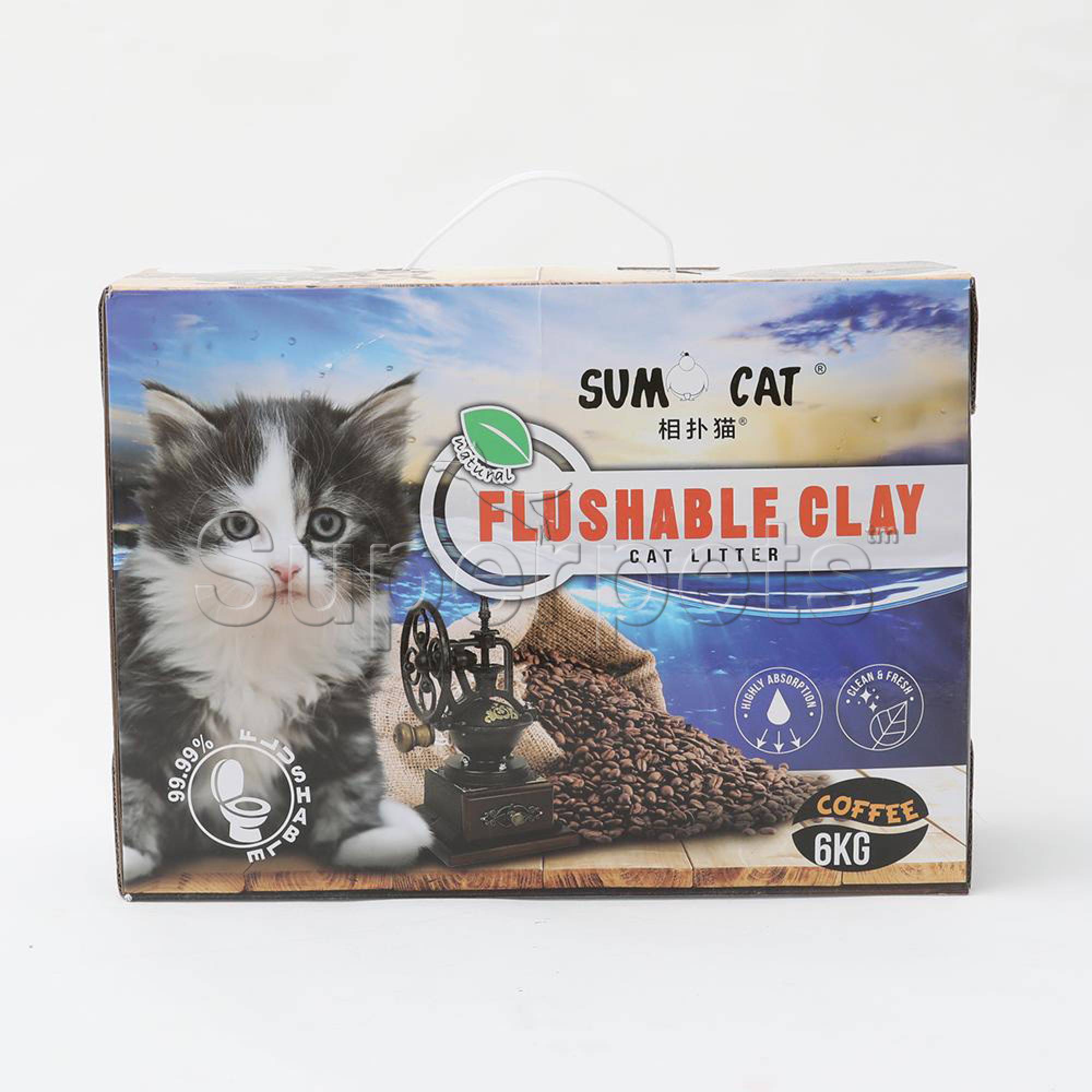 Sumo Cat - Flushable Cat litter - Coffee 6kg (RB142)