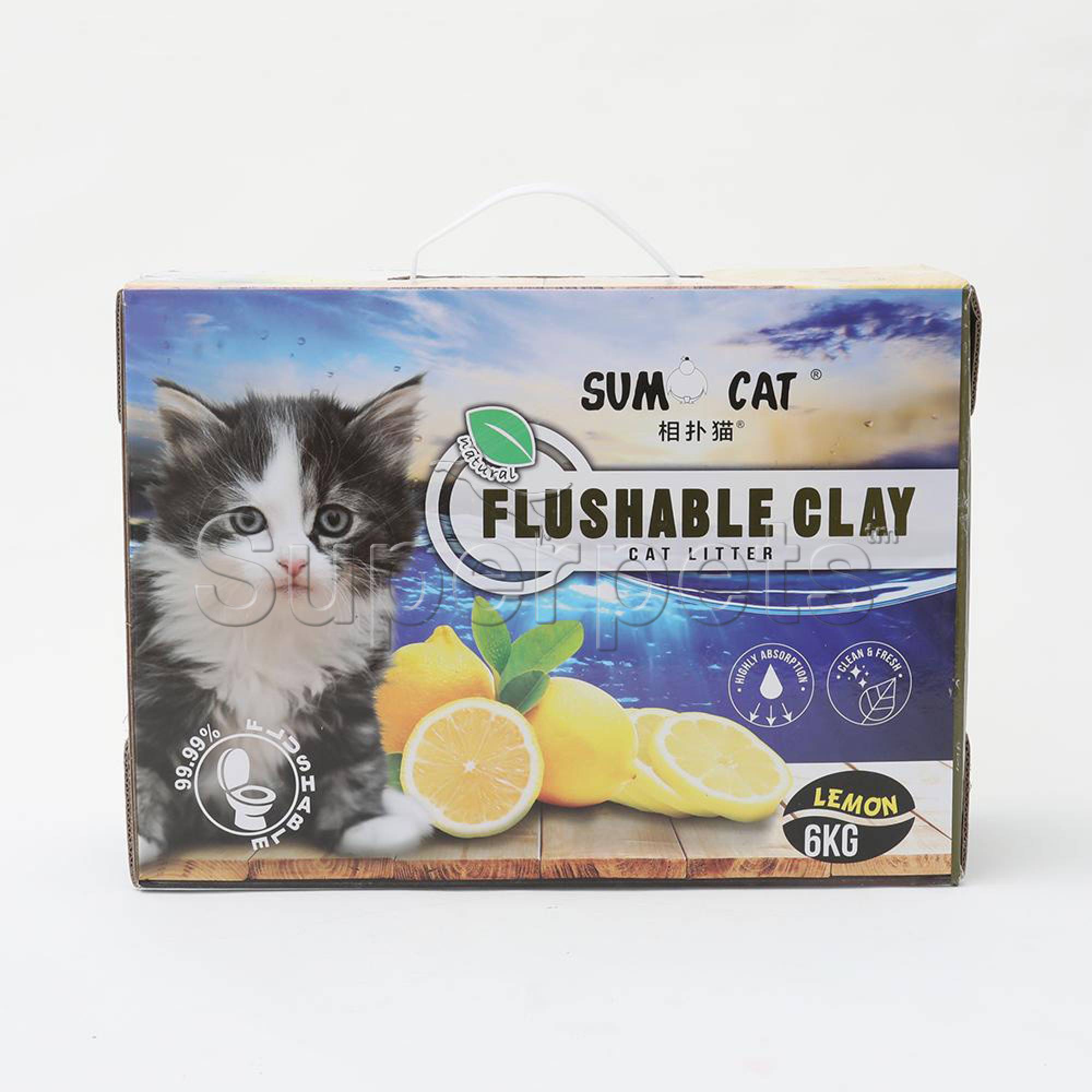 Sumo Cat - Flushable Cat litter - Lemon 6kg (RB140)