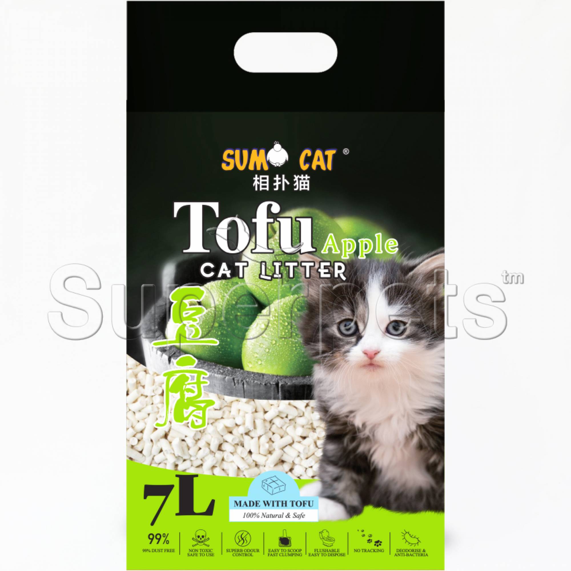 Sumo Cat - Tofu Cat Litter 7L - Apple