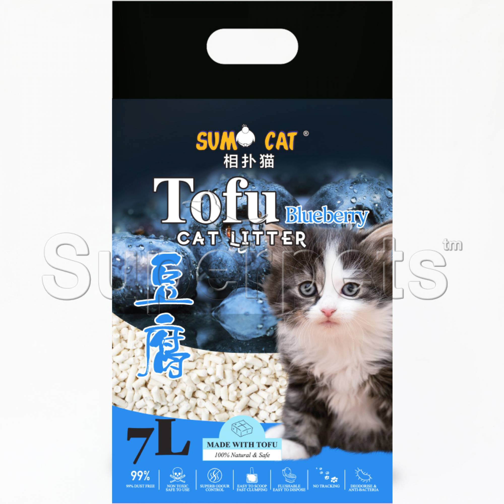 Sumo Cat - Tofu Cat Litter 7L - Blueberry