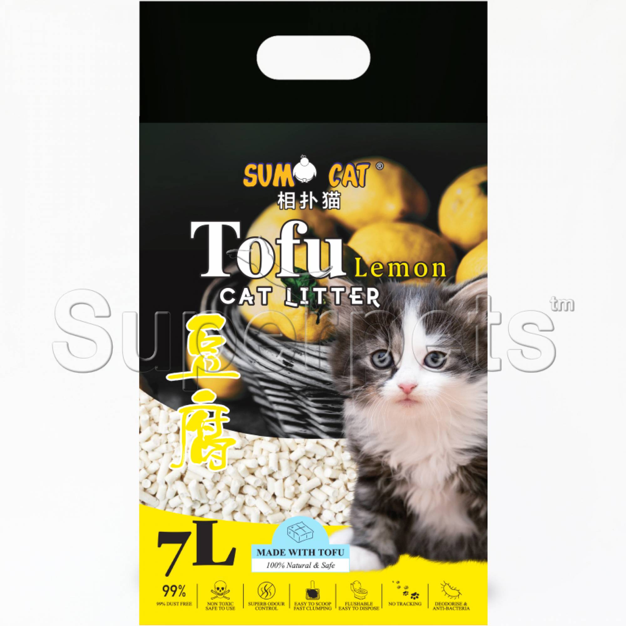 Sumo Cat - Tofu Cat Litter 7L - Lemon