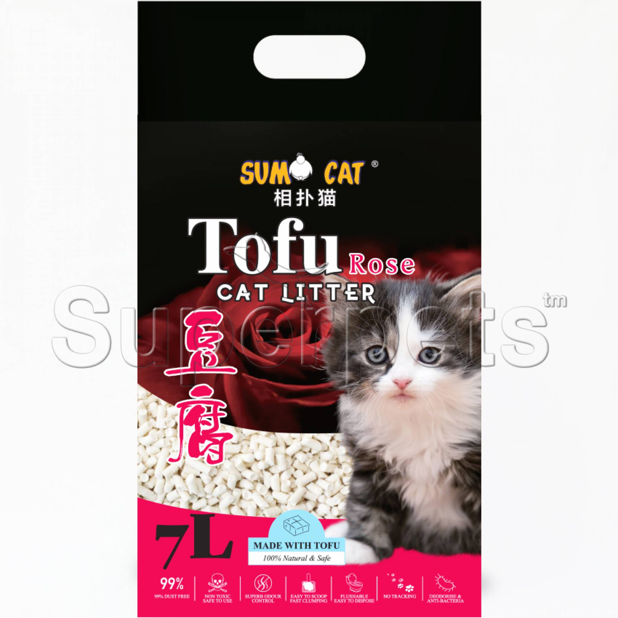 Sumo Cat - Tofu Cat Litter 7L - Rose
