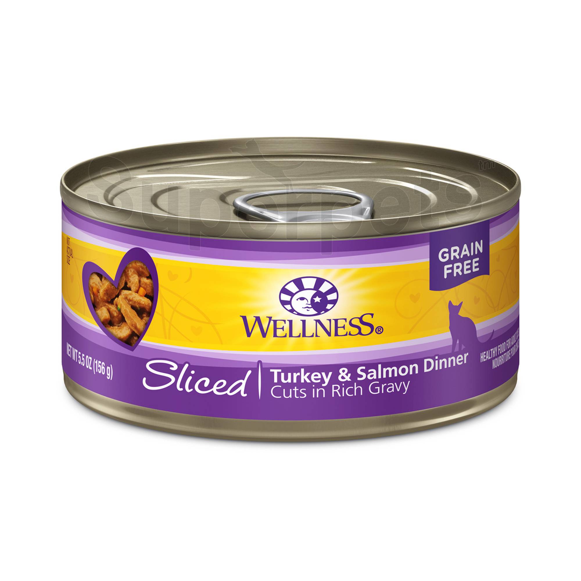 Wellness - Cat Complete Health Grain-Free 156g Sliced Turkey & Salmon Dinner Cuts in Rich Gravy