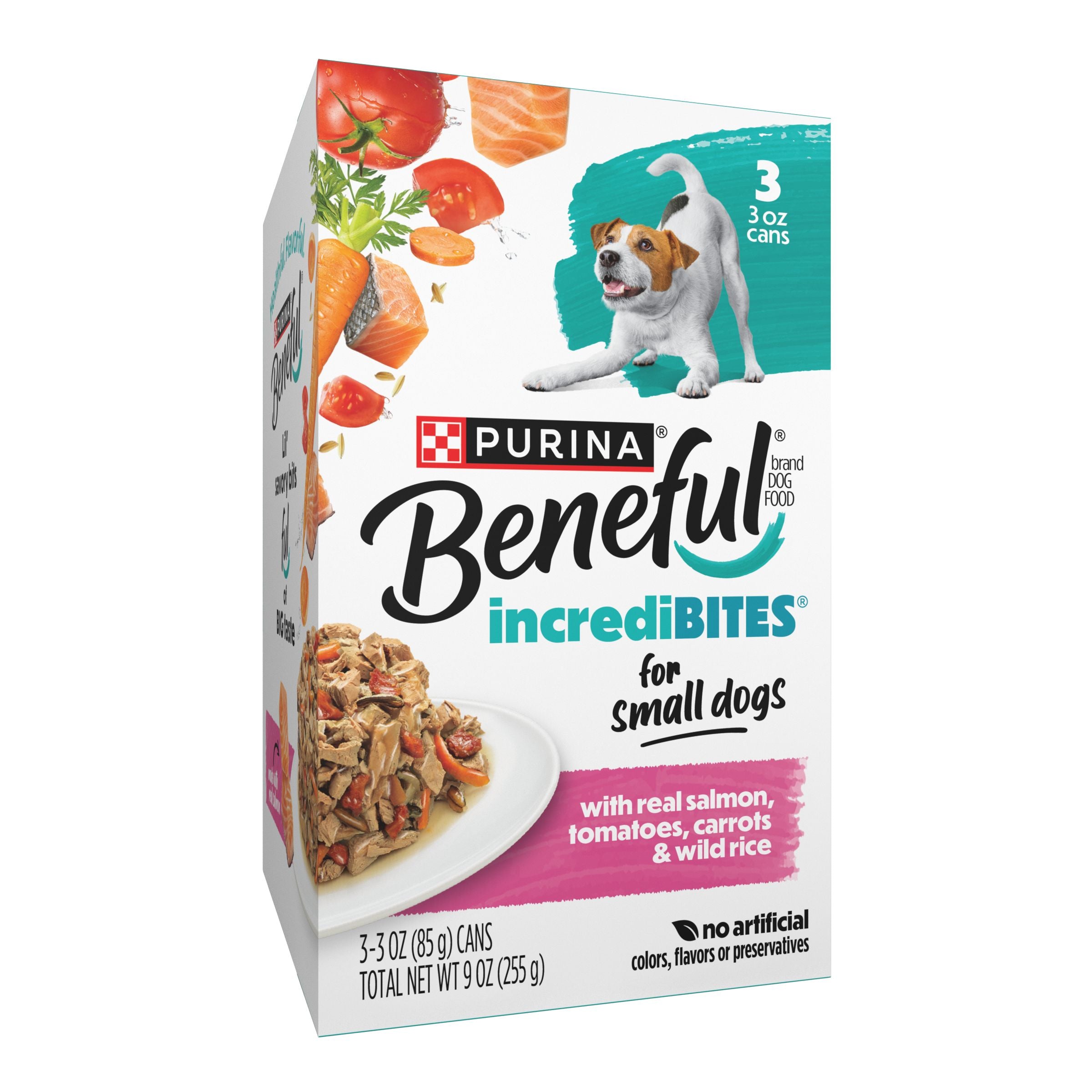 Beneful Salmon in gravy Dog wet food Incredibites 85g x 3