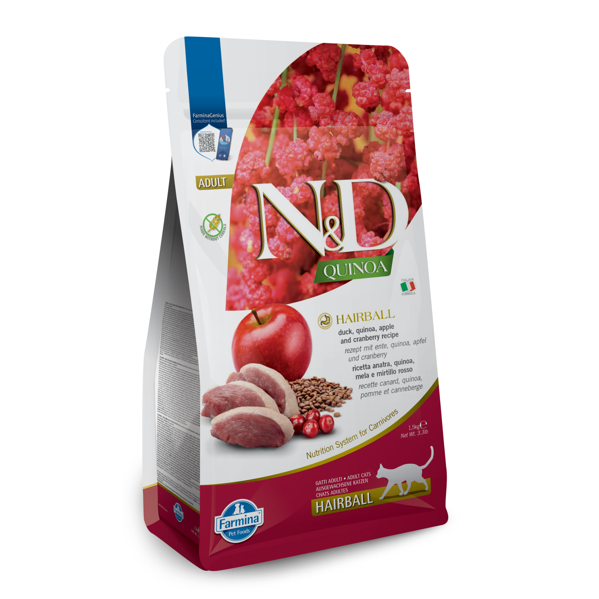 Farmina N&D Quinoa Cat Adult - Hairball