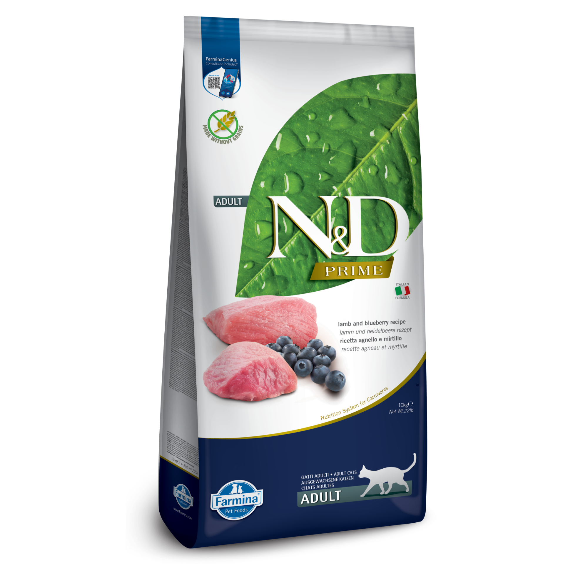 Farmina N&D Cat Adult Grain-Free  - Lamb & Blueberry