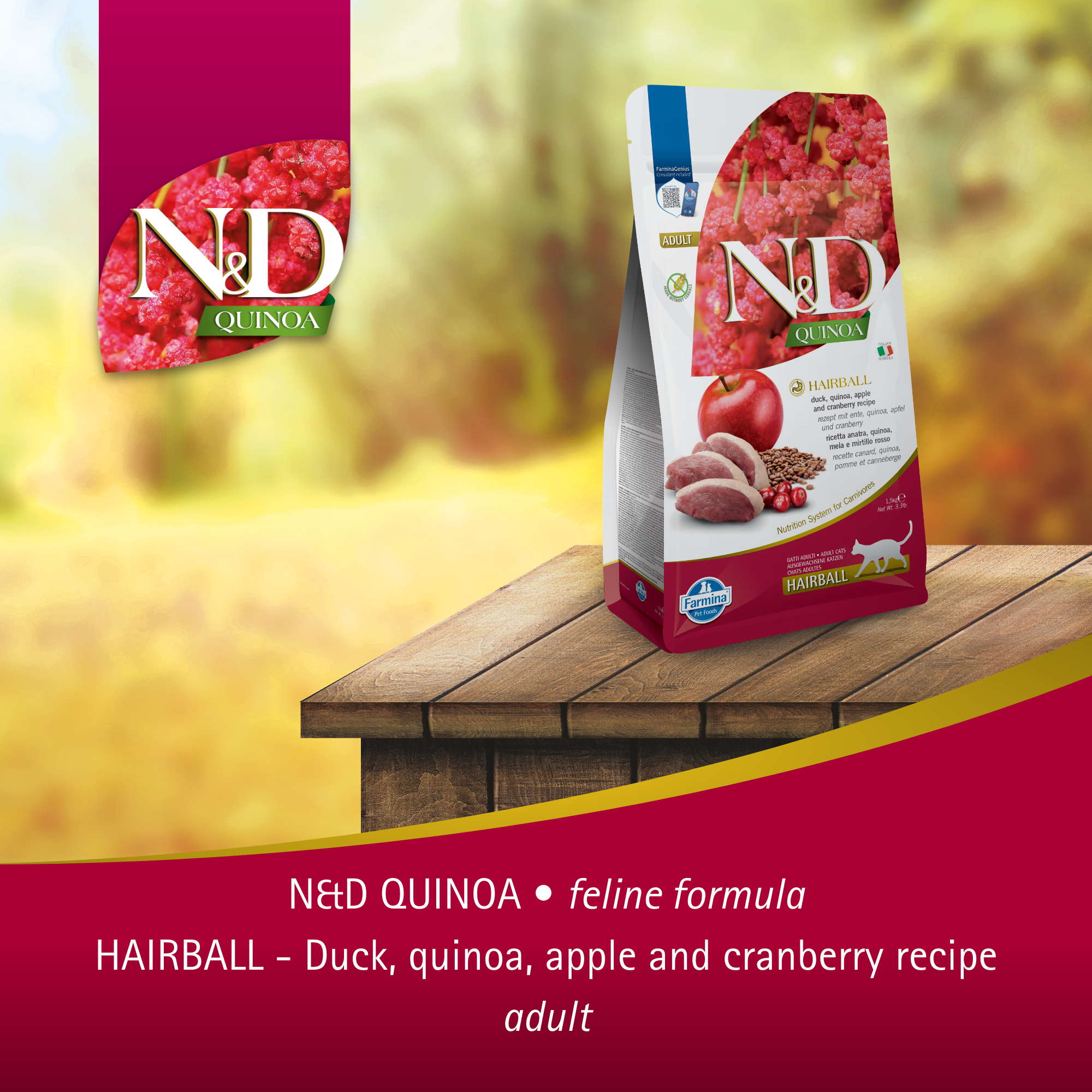 Farmina N&D Quinoa Cat Adult - Hairball