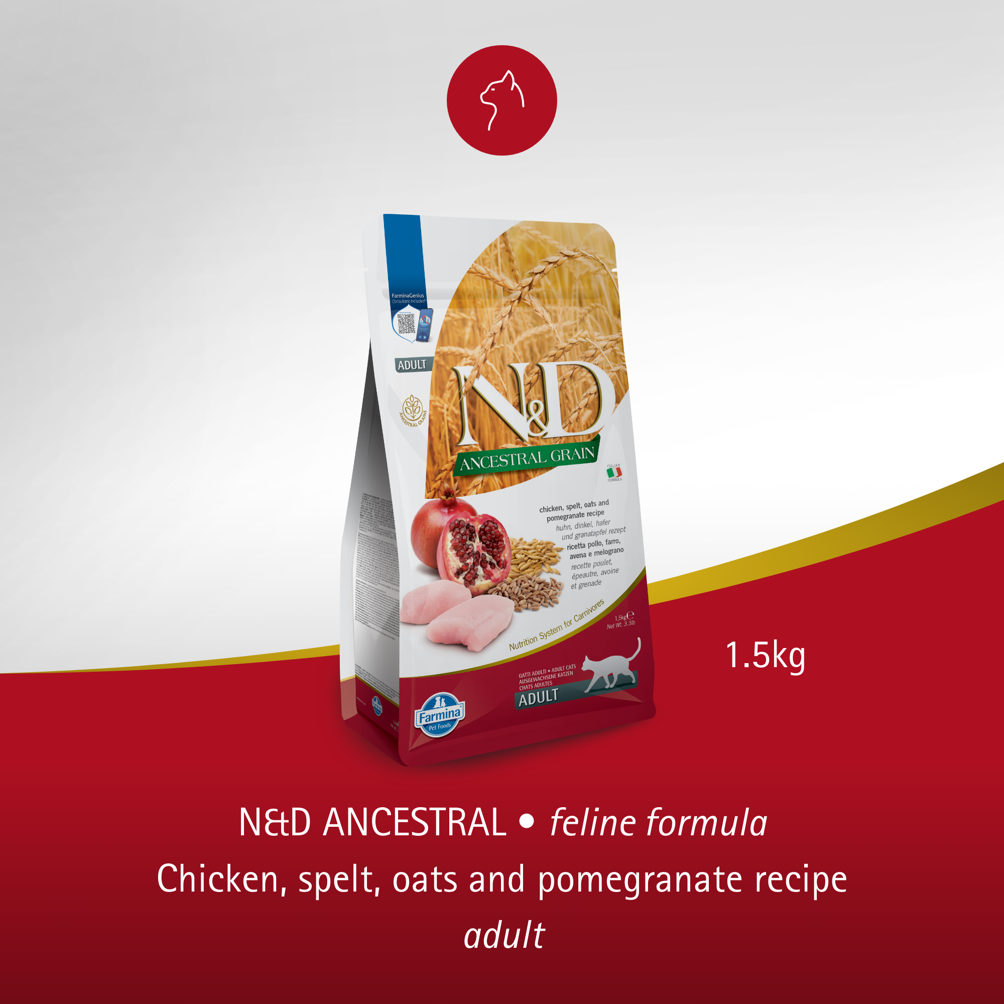 Farmina N&D Ancestral Grain Cat Adult - Chicken & Pomegranate