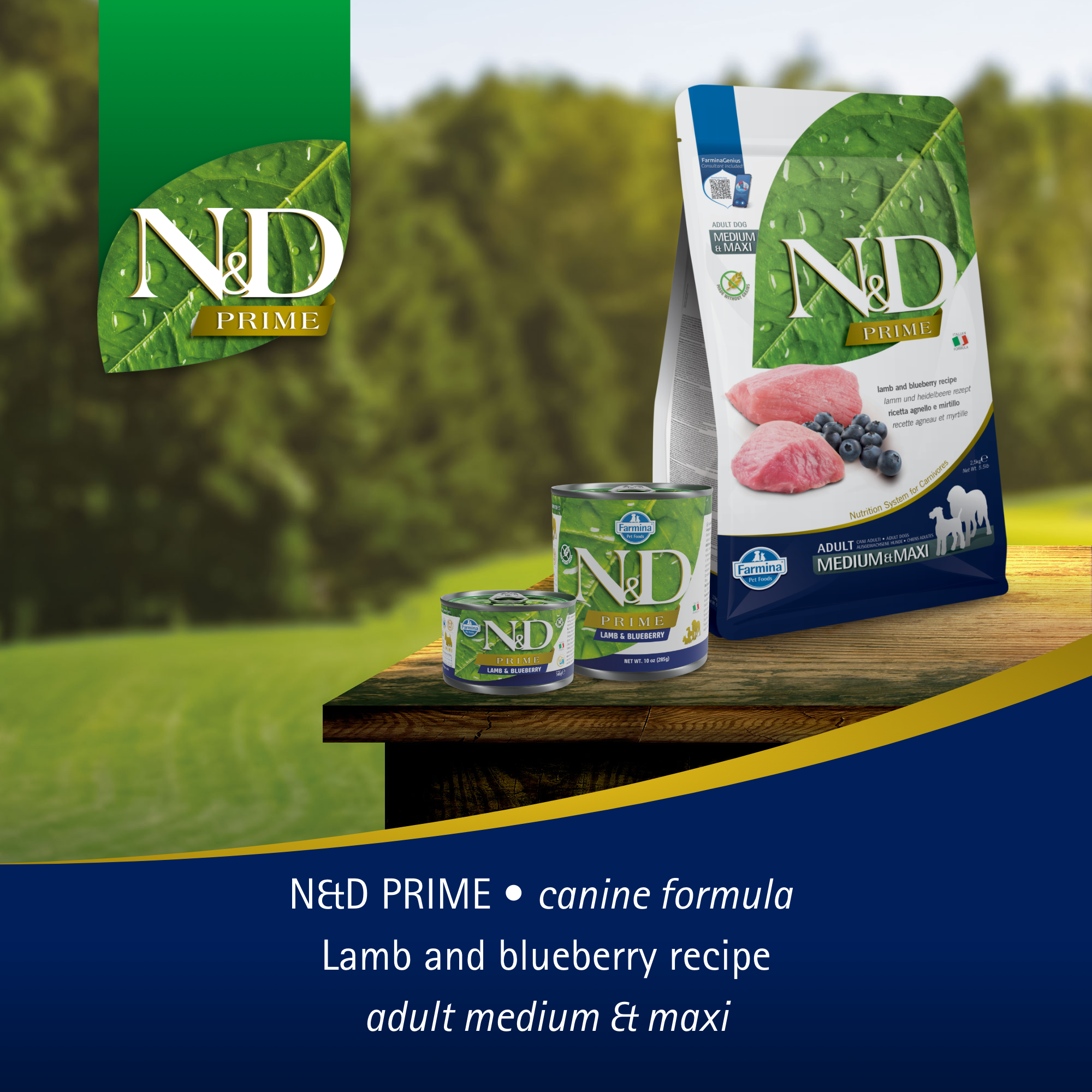 Farmina N&D PRIME Grain Free Dog Food Adult Mini - Lamb & Blueberry