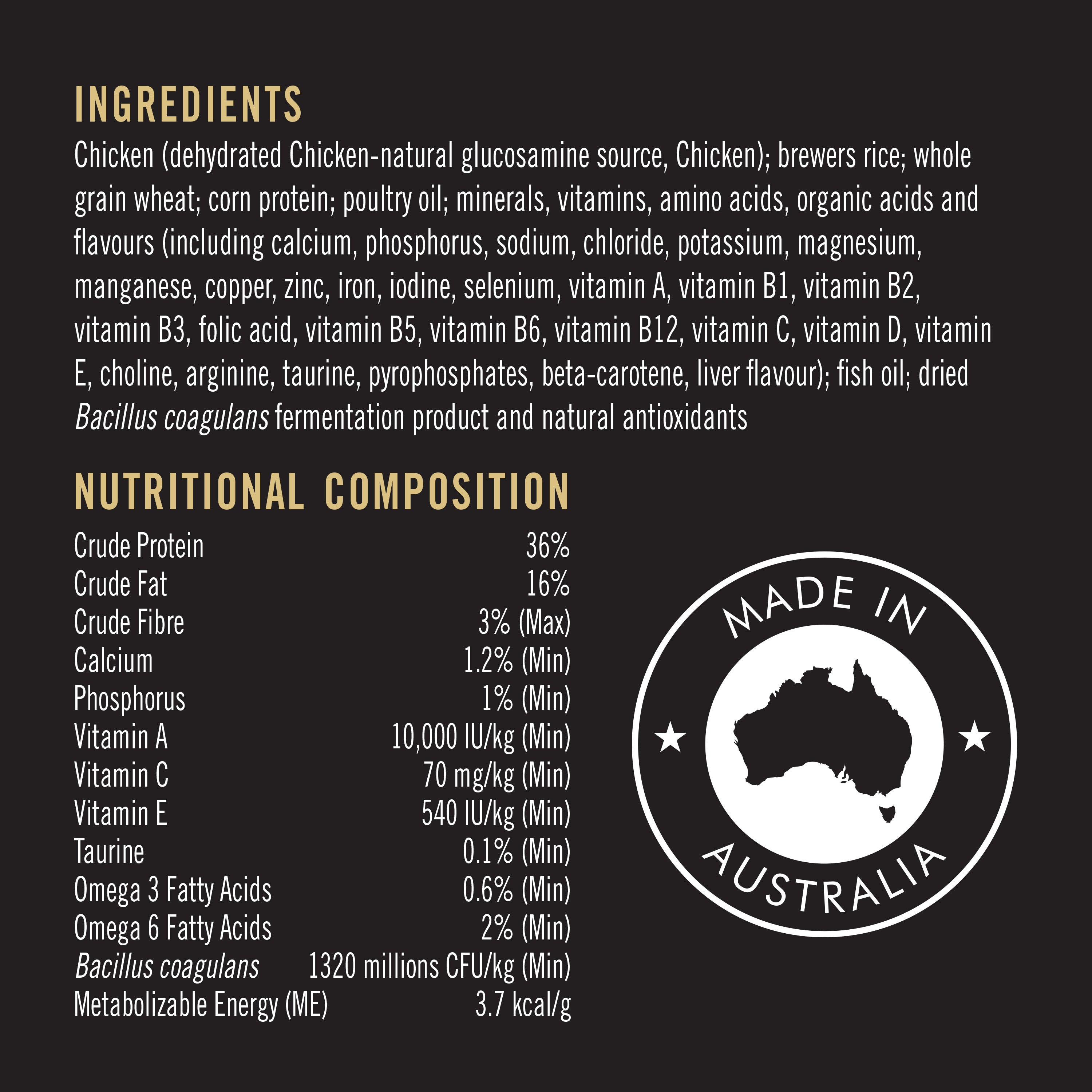 Purina Pro Plan Cat Food Chicken Ingredient List