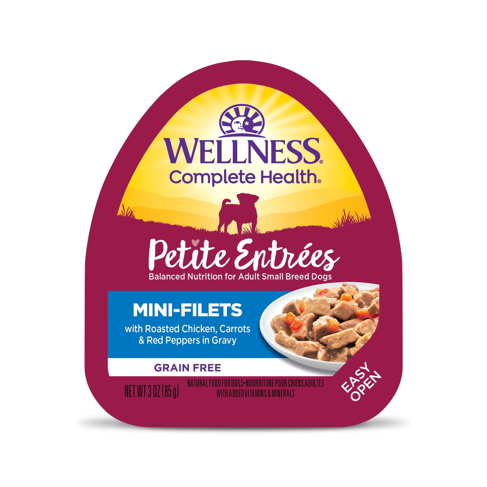 Wellness - Dog Petite Entrees 85g Mini-Filets Roasted Chicken, Carrots & Red Peppers in Gravy