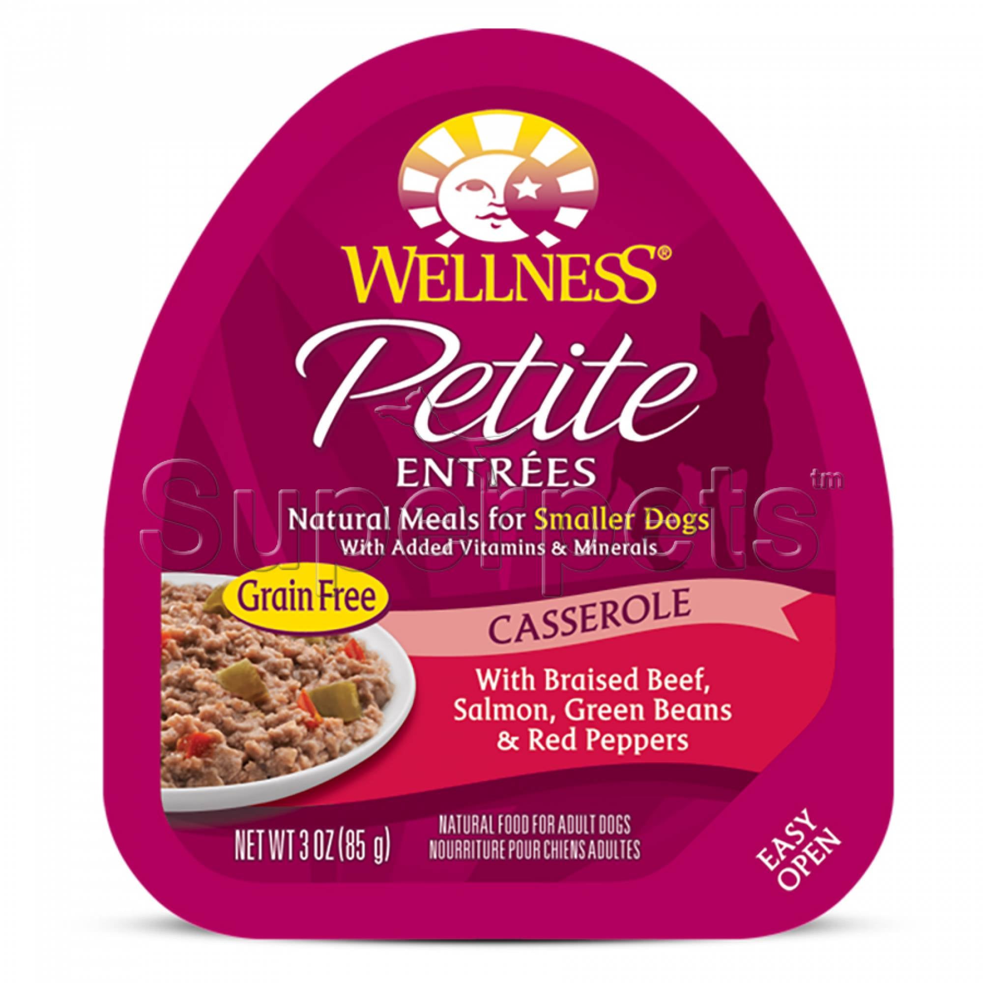 Wellness - Dog Petite Entrees 85g Casserole Braised Beef, Salmon, Green Beans & Red Peppers