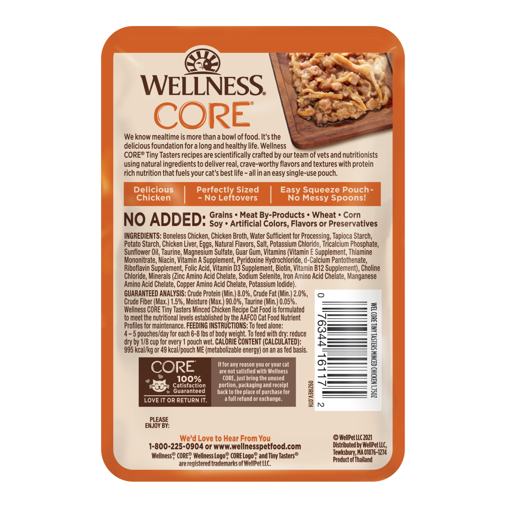 Wellness - Cat Core 50g Tiny Tasters Minced Chicken 1.75oz