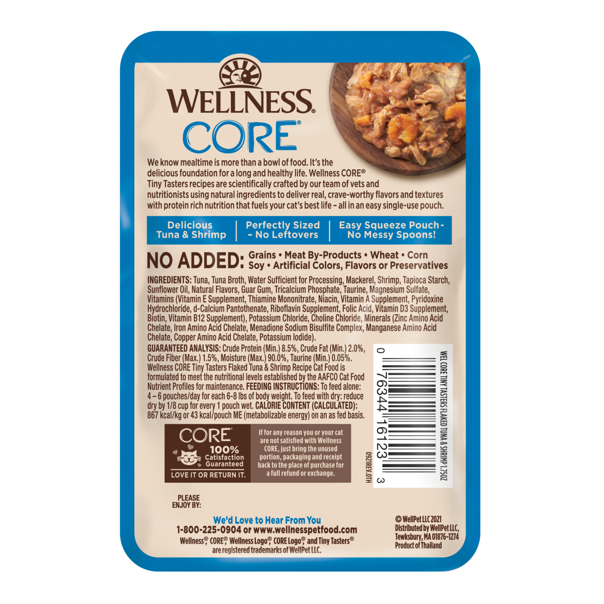 Wellness - Cat Core 50g Tiny Tasters Flaked Tuna & Shrimp 1.75oz