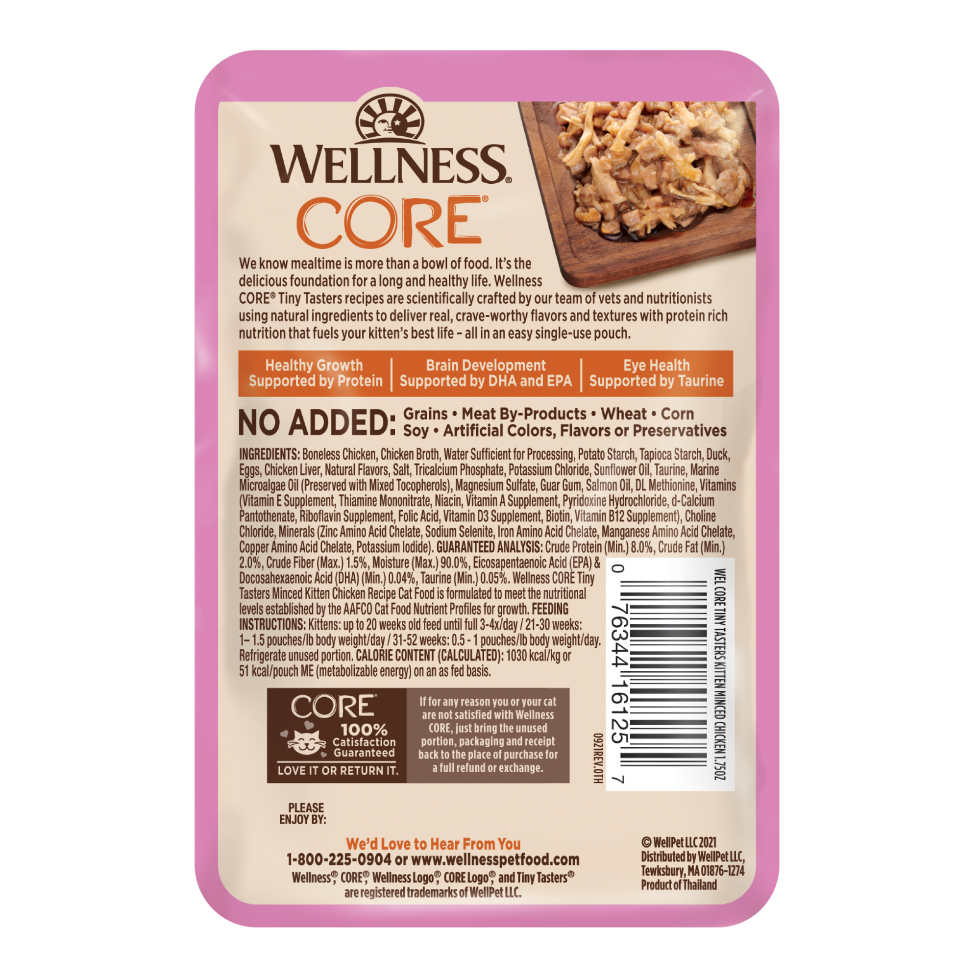 Wellness - Cat Core 50g Tiny Tasters Kitten Minced Chicken 1.75oz