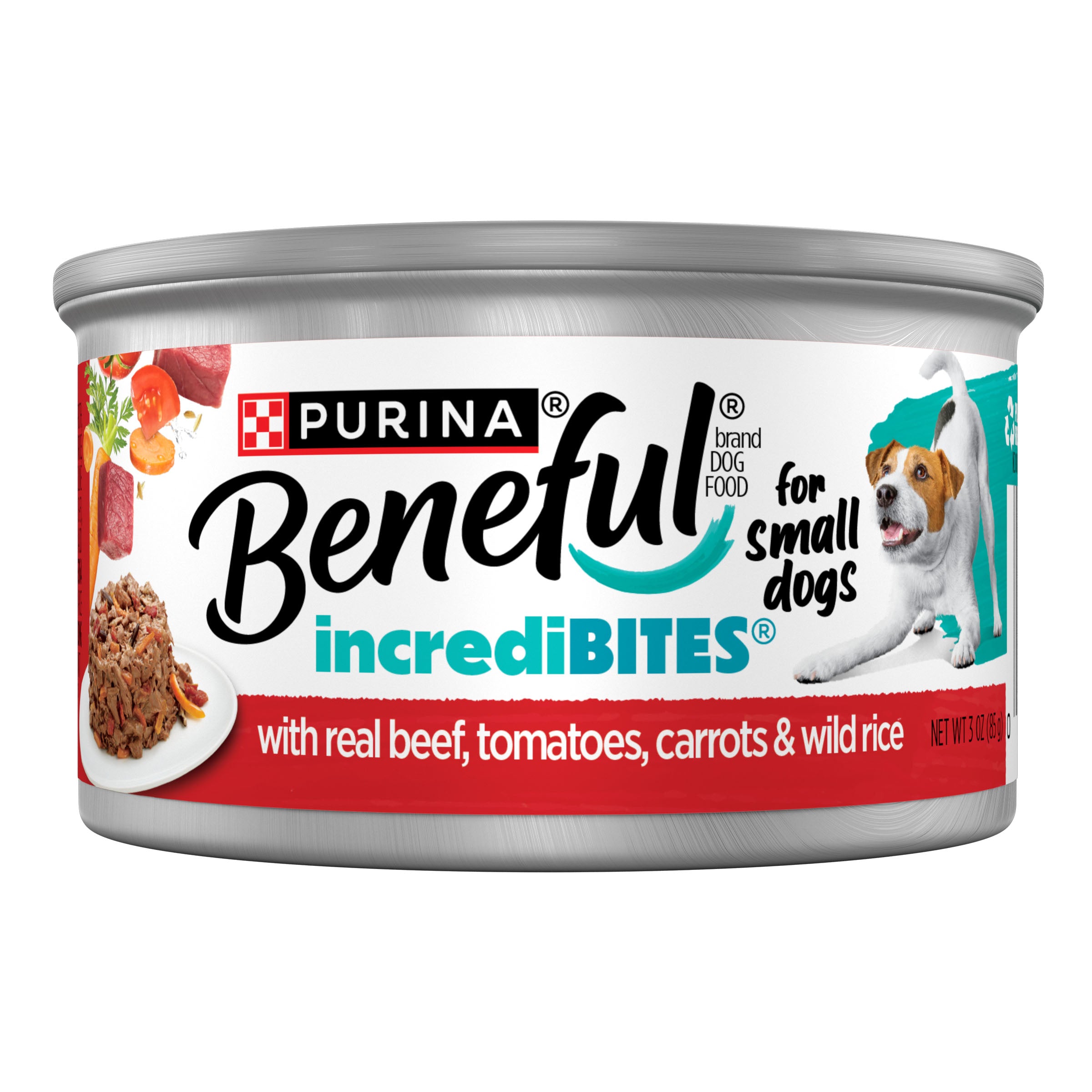 Beneful Small Breed High Protein Wet Dog Food, With Gravy, IncrediBites With Real Beef 85g x 3