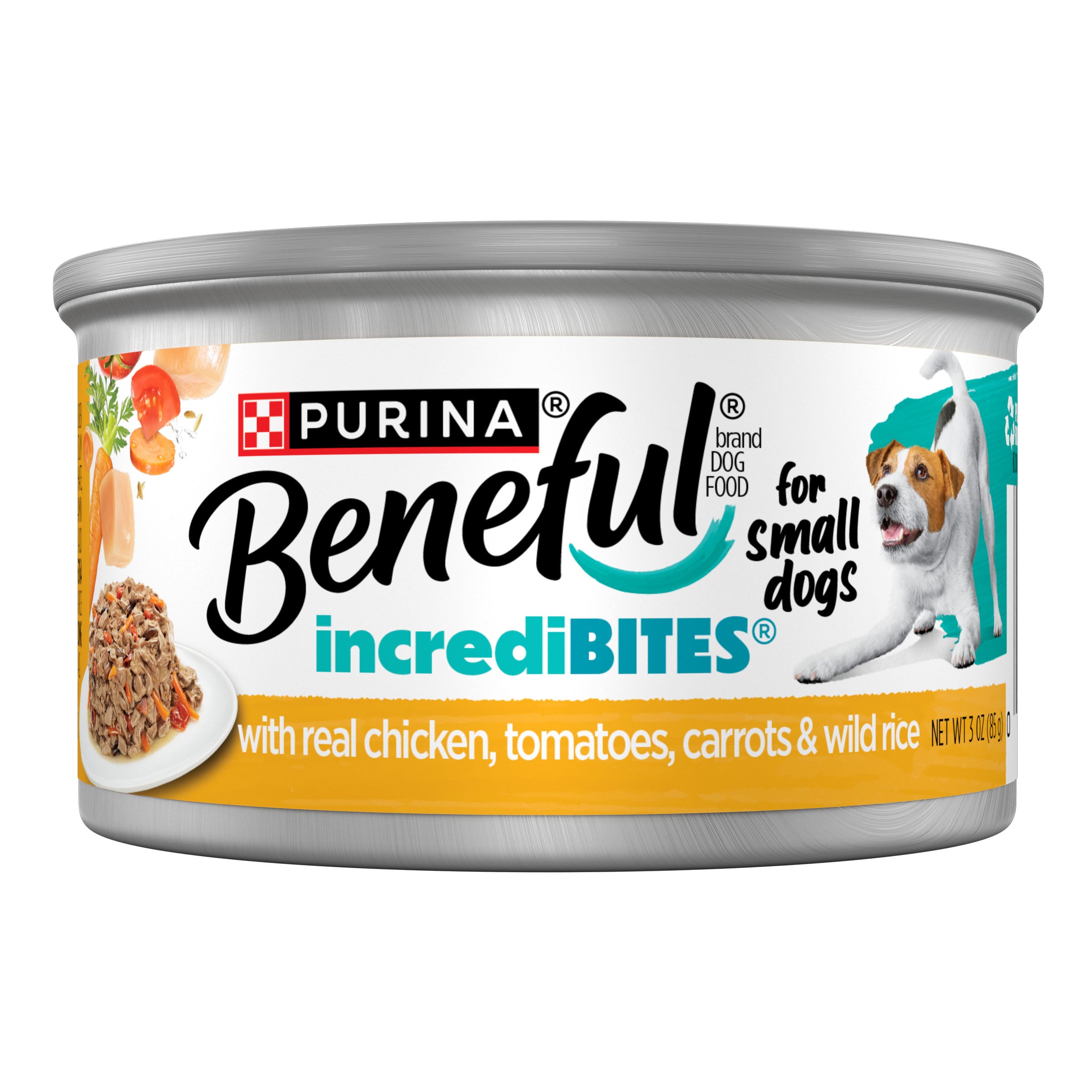 Beneful Small Breed High Protein Wet Dog Food, With Gravy, IncrediBites With Real Chicken 85g x3