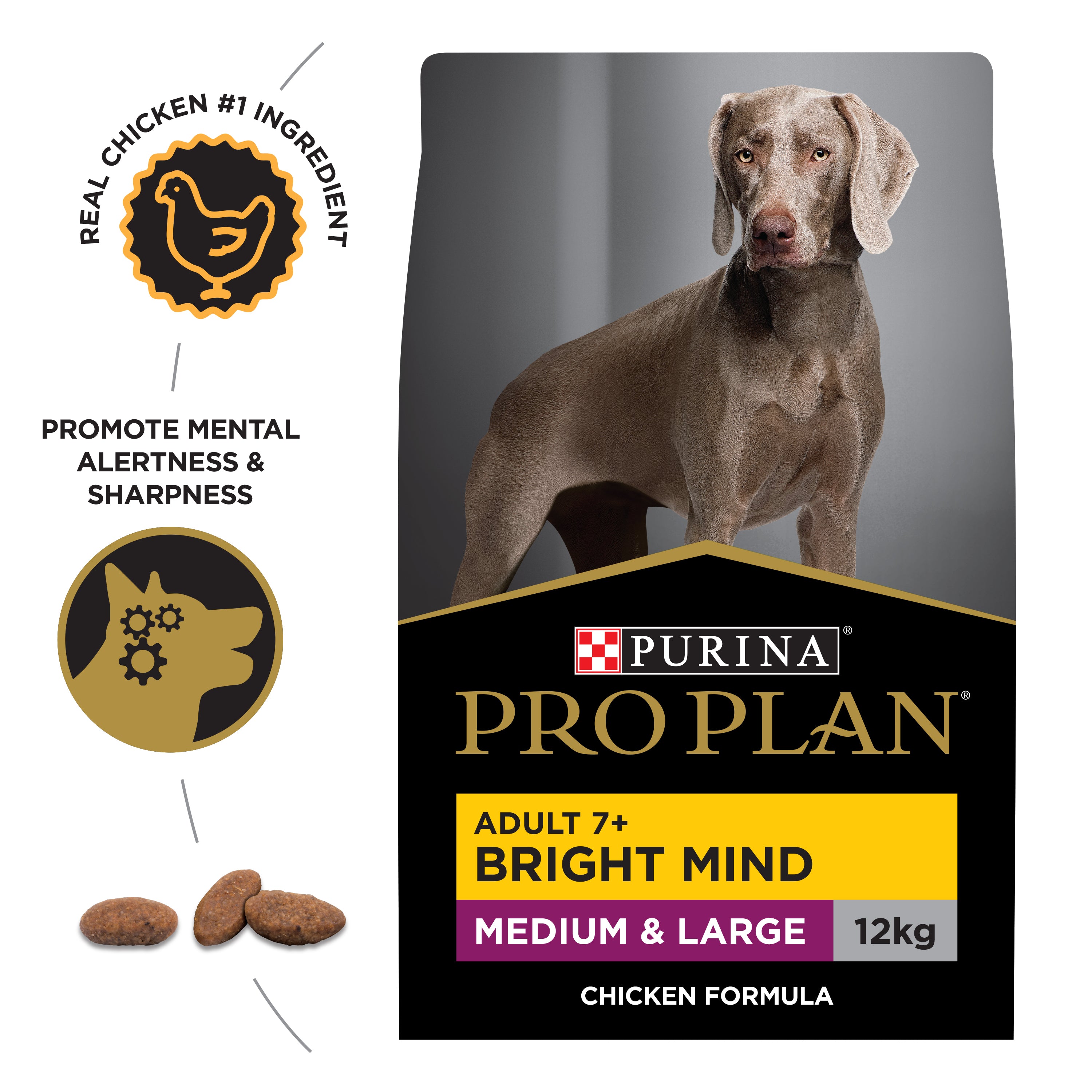 Pro Plan Dog Food Brightmind 7+ Senior (Chicken) 12kg