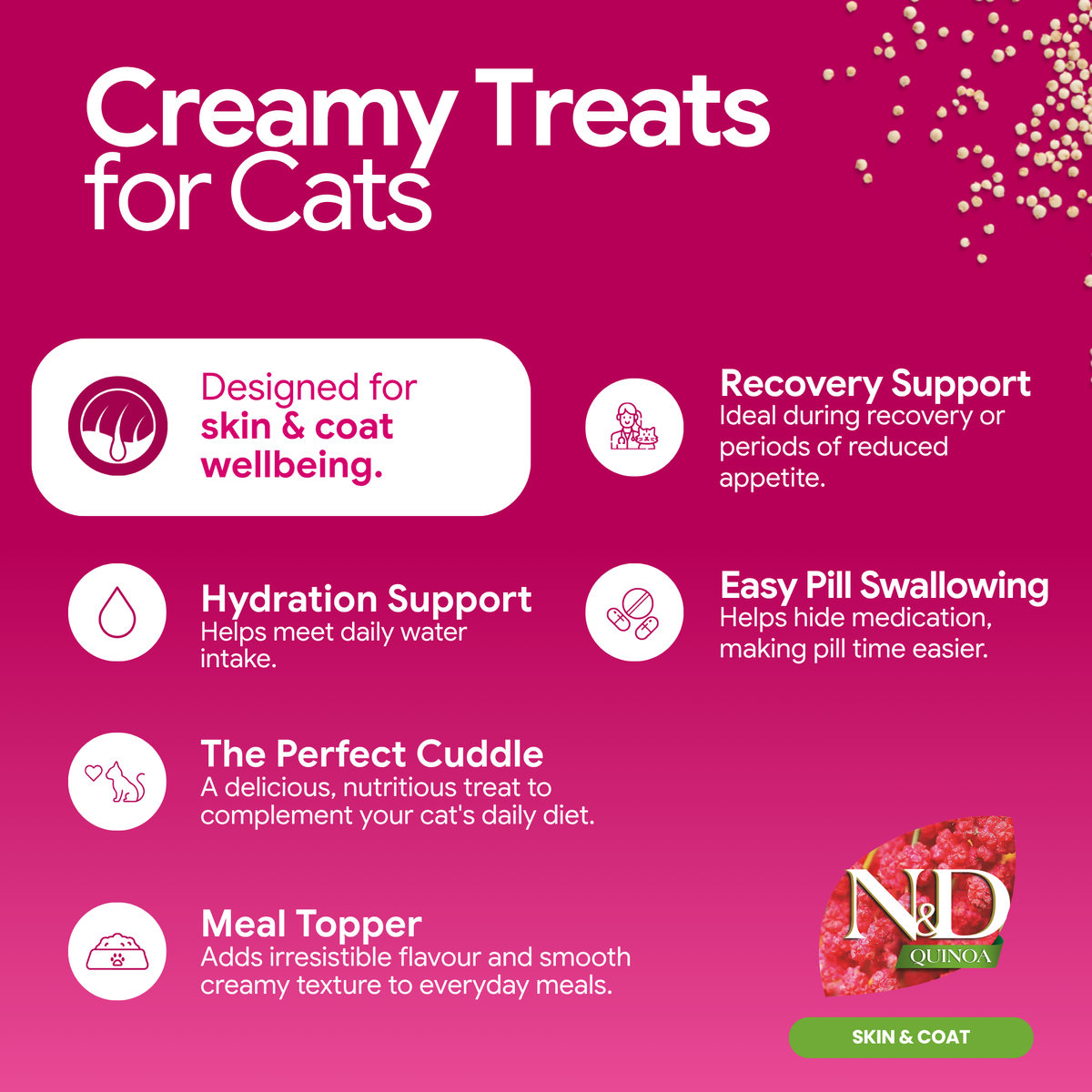 Farmina N&D Quinoa Functional Health Creamy Treat - Skin and Coat - Salmon