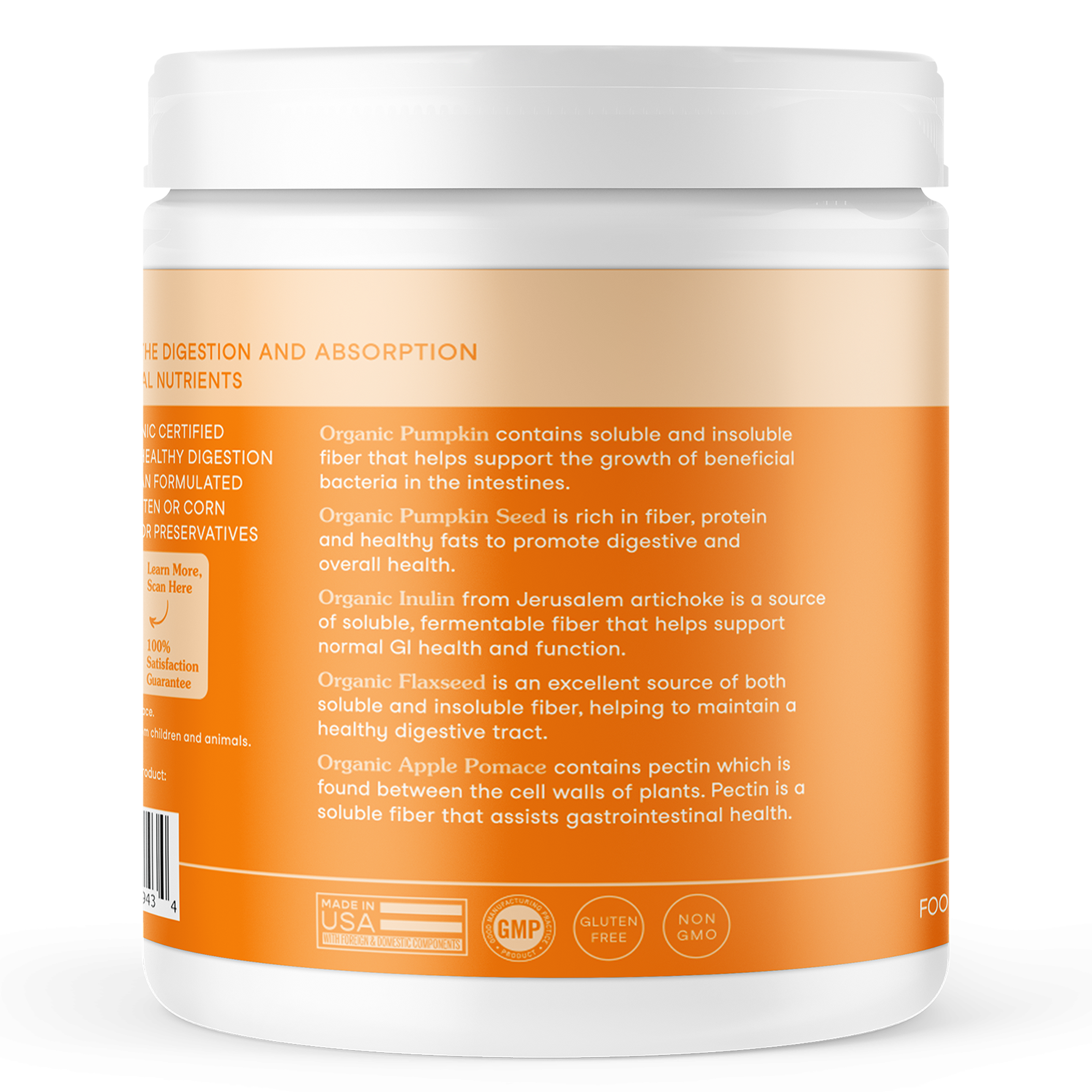 Fera Pumpkin Digestion Fiber Supplements 90 serving for dogs and cats