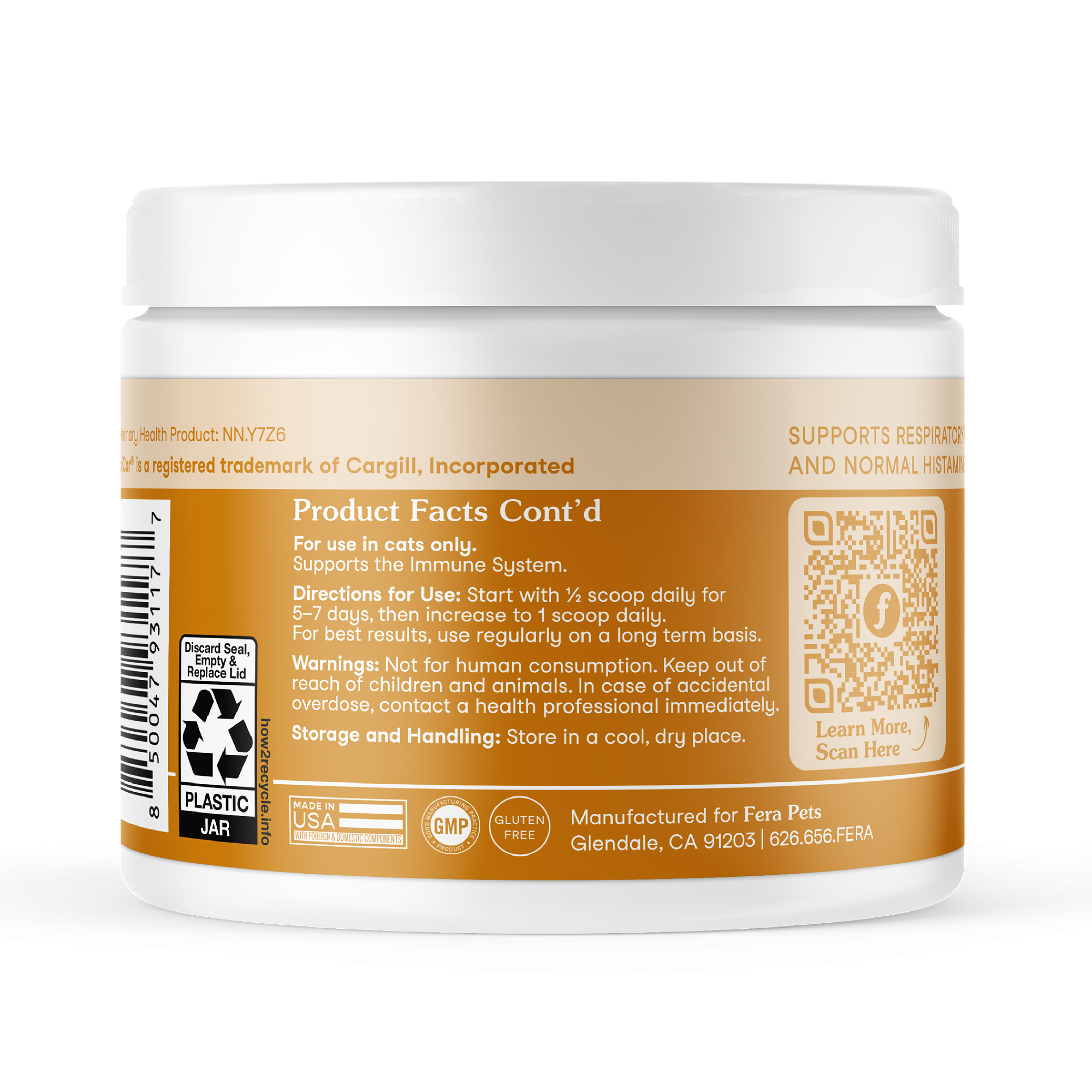 Fera Lysine Immune support Supplements 60 serving For cats