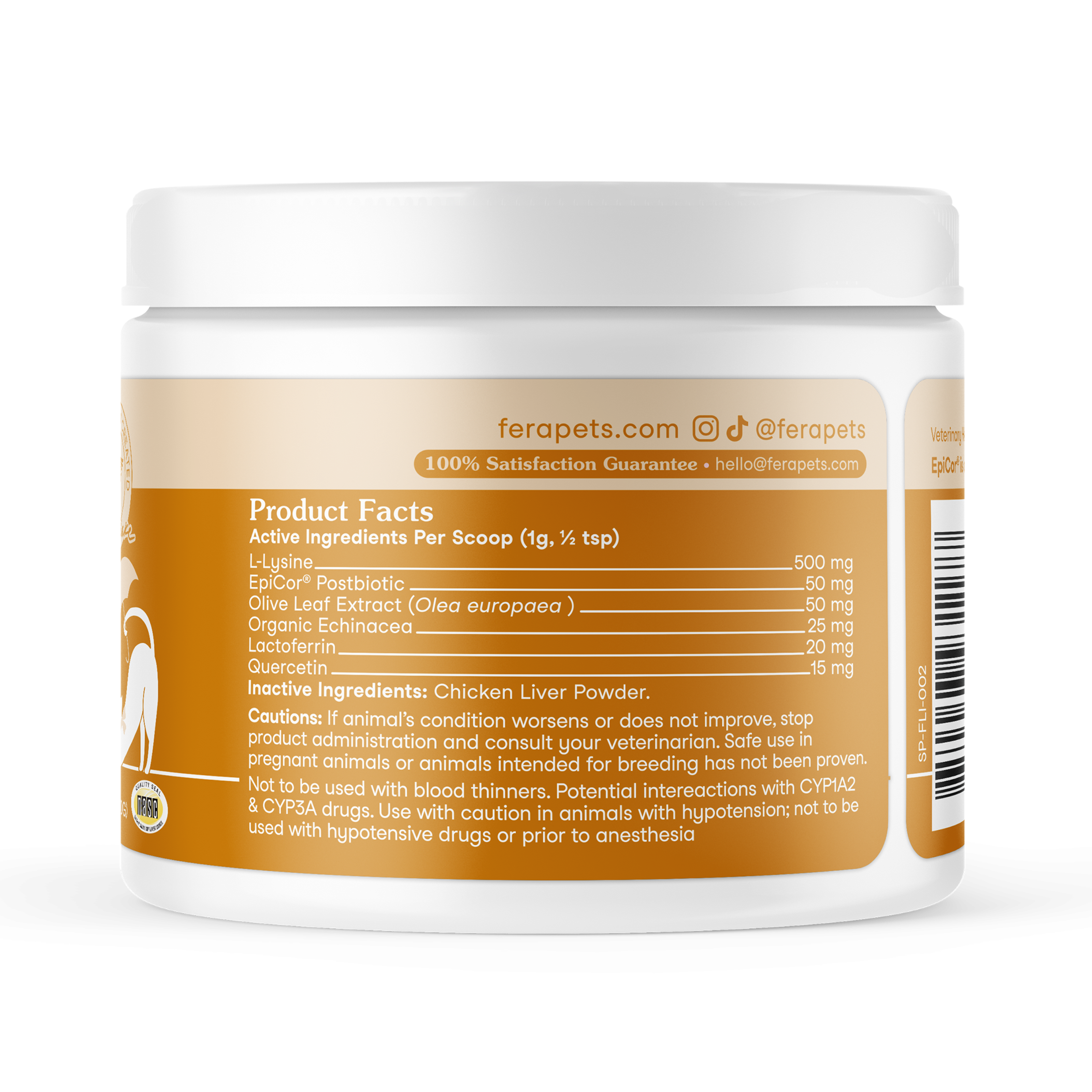 Fera Lysine Immune support Supplements 60 serving For cats