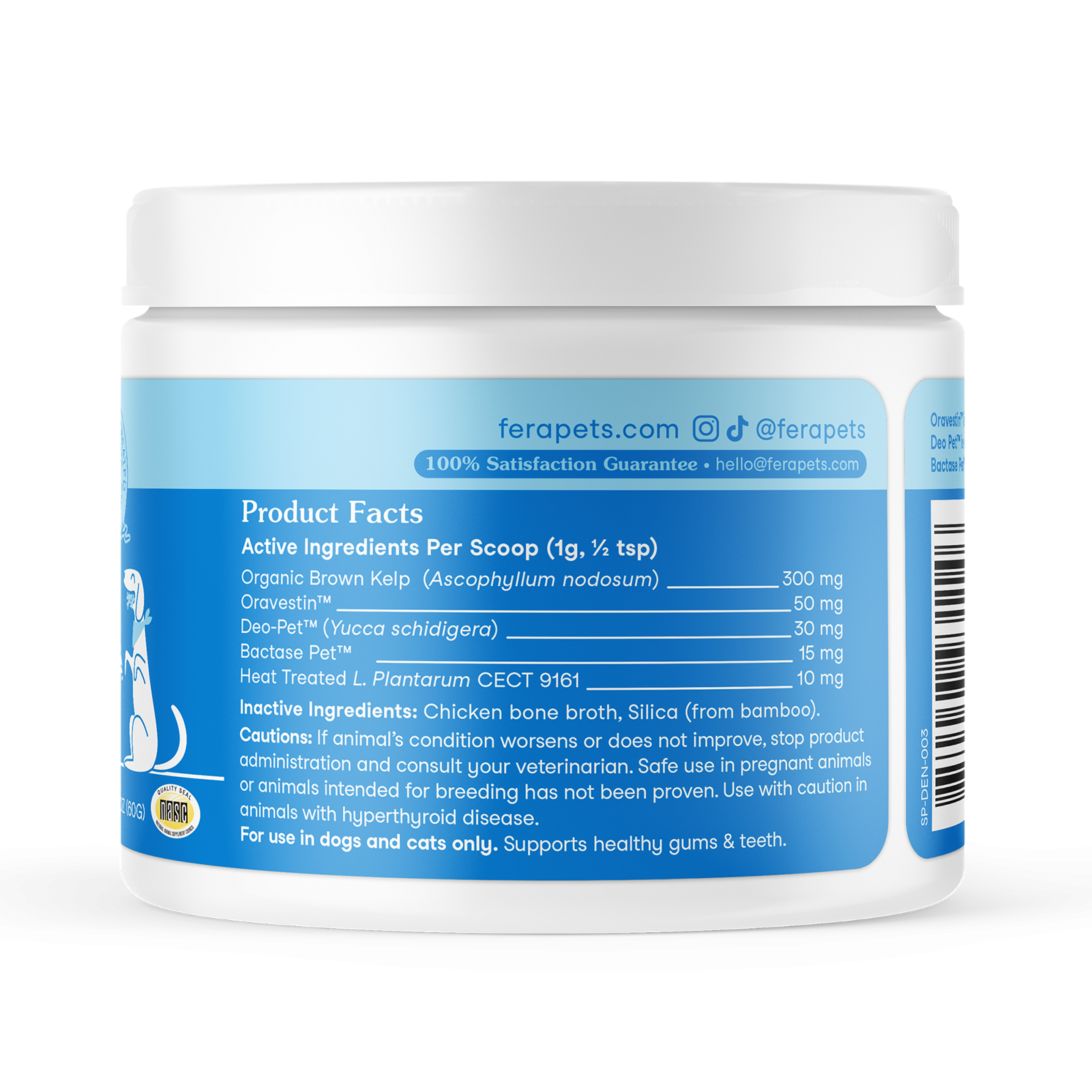 Fera Dental Support Supplements 60 serving For dogs and cats