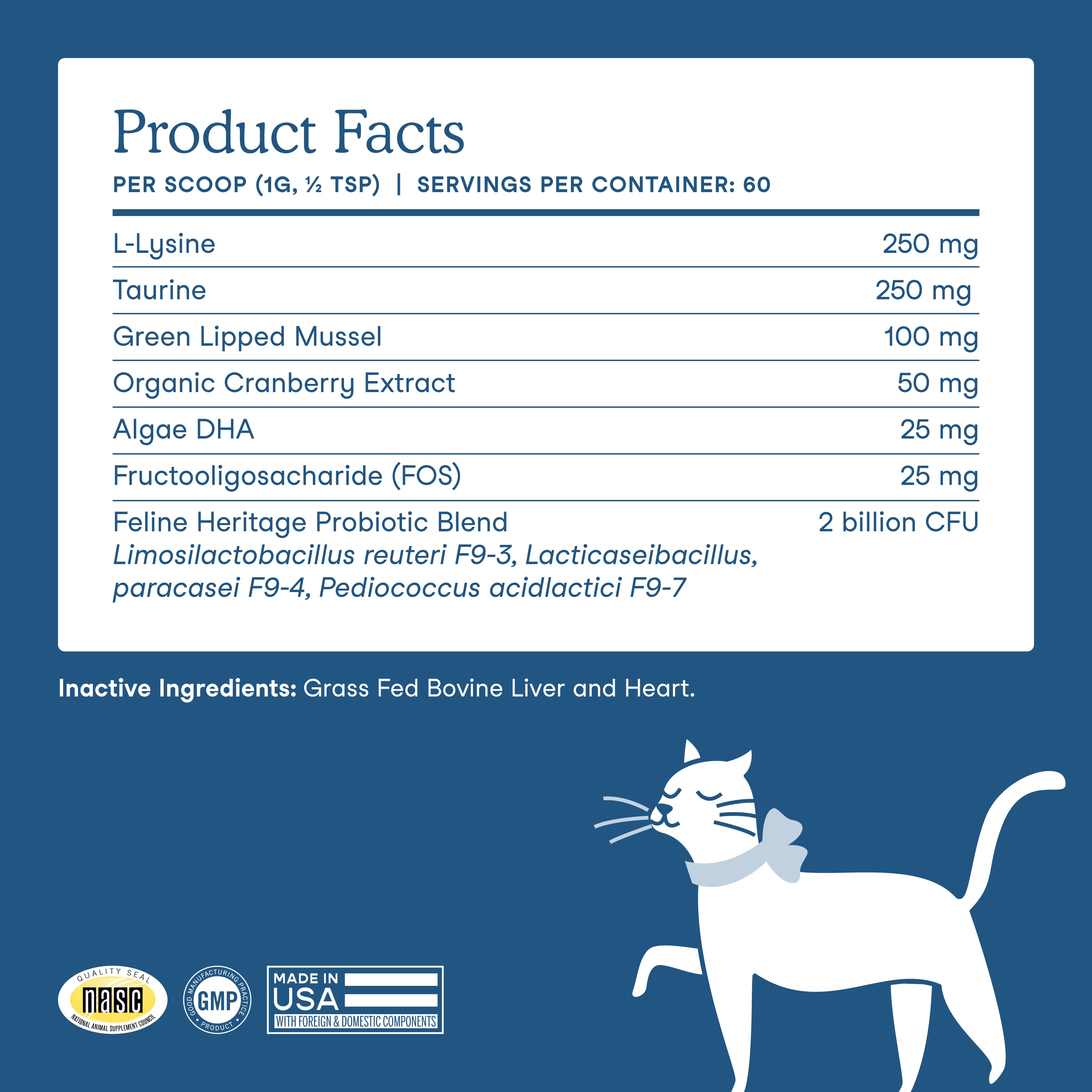 Fera Wellness Support Supplements 60 serving For cats