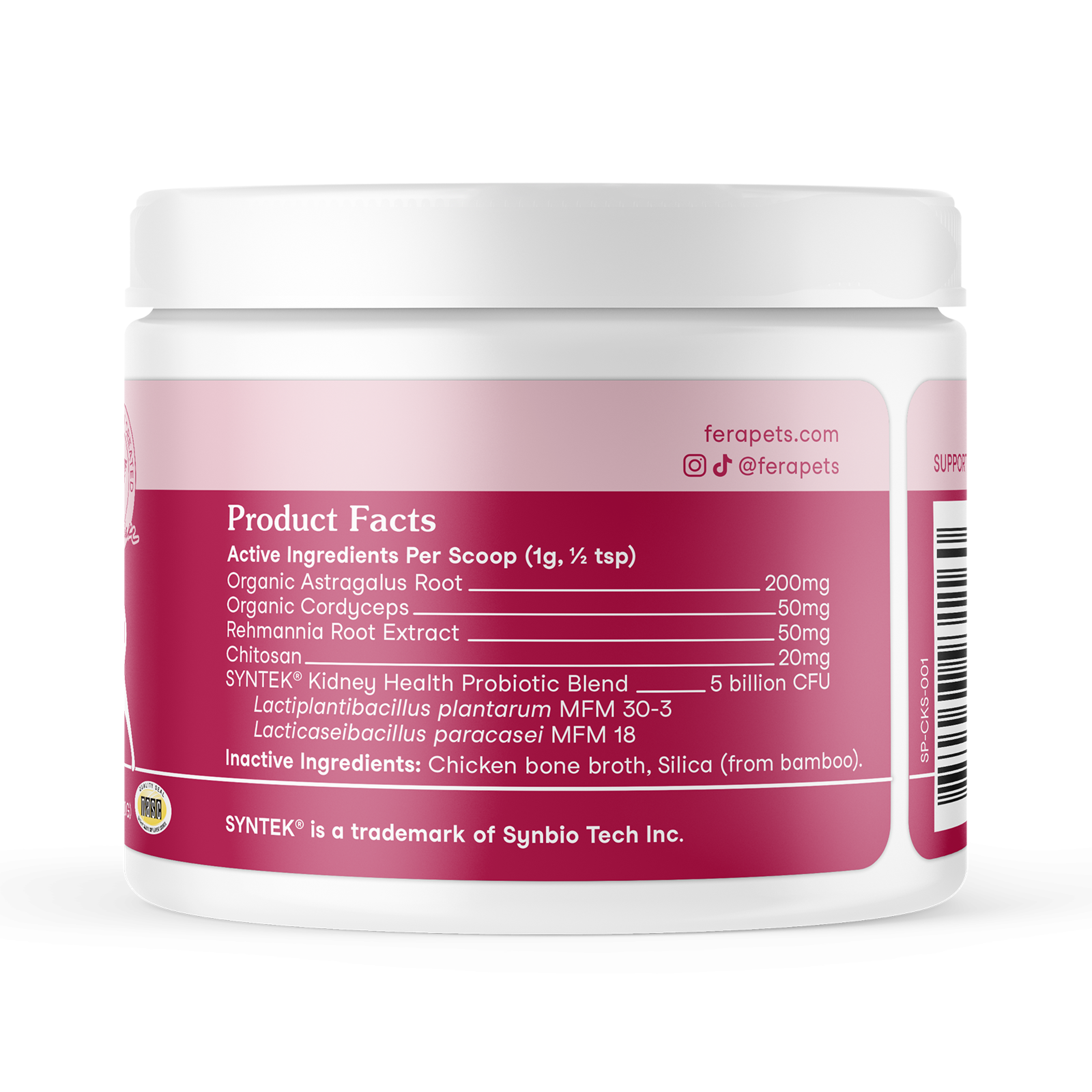 Fera Kidney Support Supplements 60 serving For Dogs