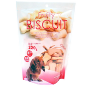 Petz Route - Dog Fruity Biscuits Strawberry Flavour 220g