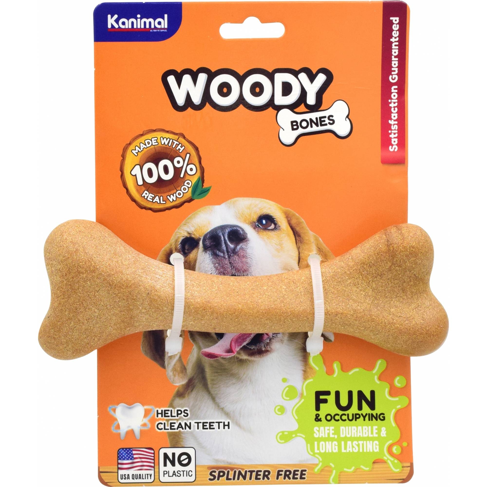 Kanimal - Woody Bone Chew Curved Size for Dog (15.5x5.6cm)