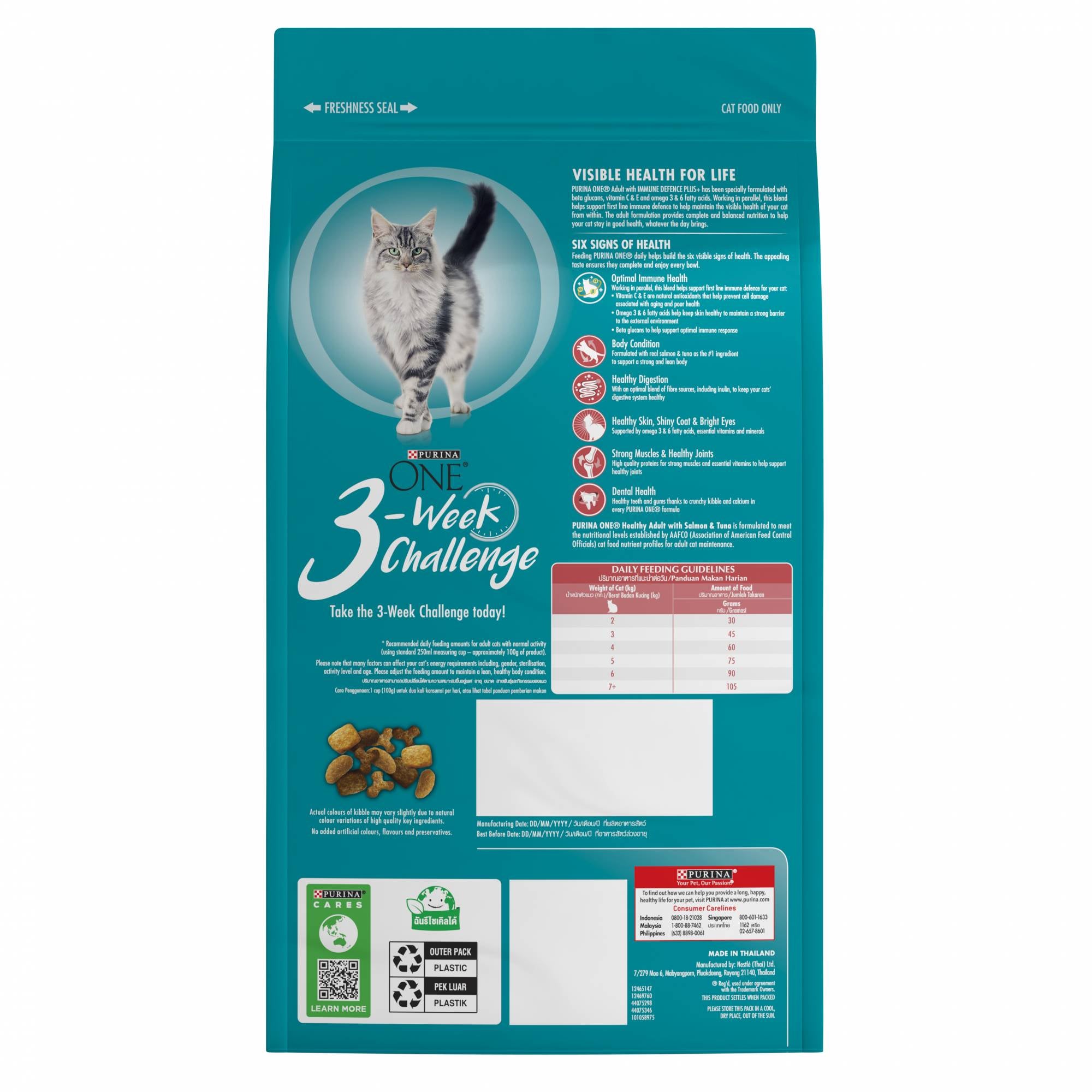 PurinaOne - Cat Adult - Active Healthy Adult Salmon 1.2kg