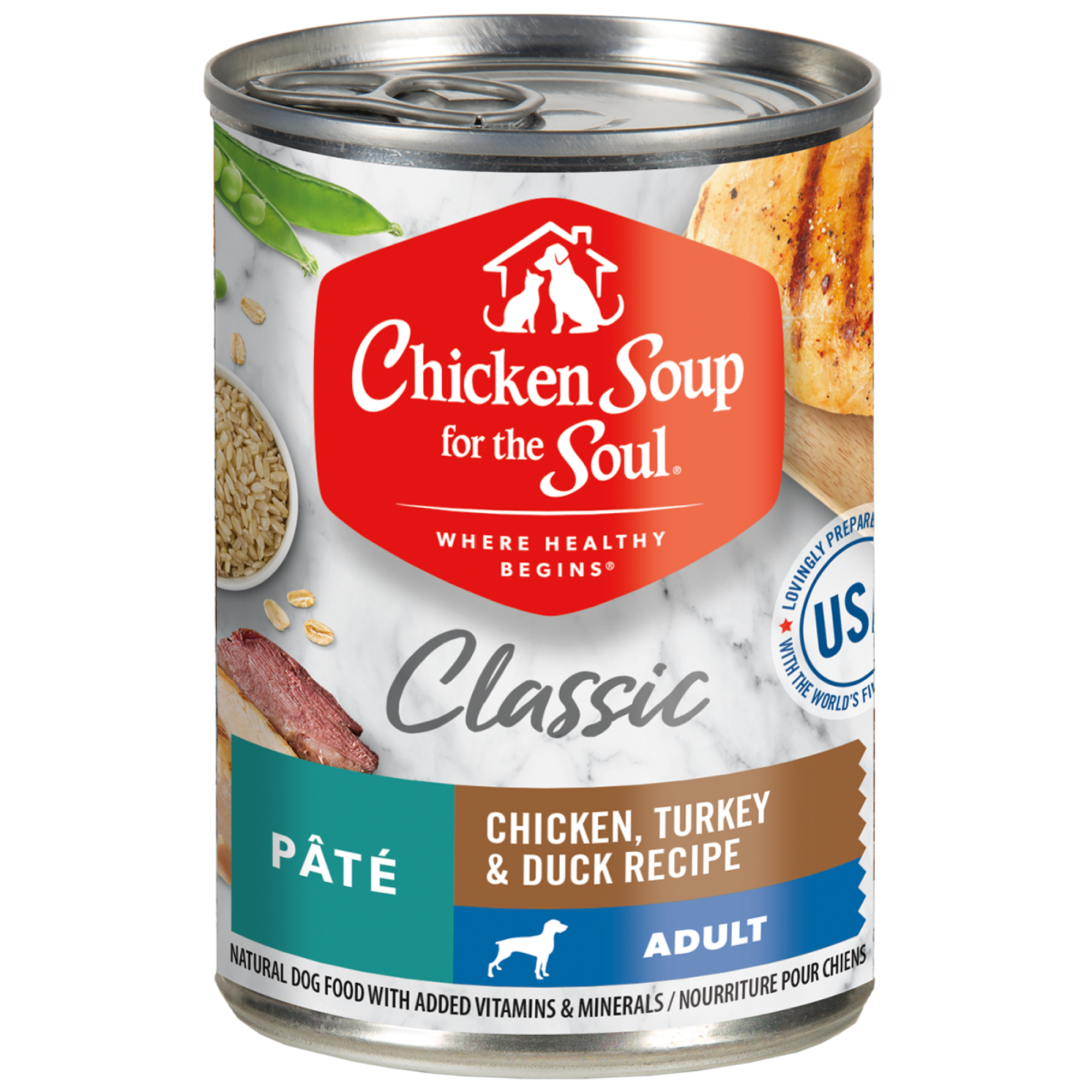 Chicken Soup for the Soul Dog Classic Pate 13oz Adult Chicken, Turkey & Duck Recipe