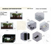 Anubias SSF500B HE Series Desktop Aquarium Kit (Black)