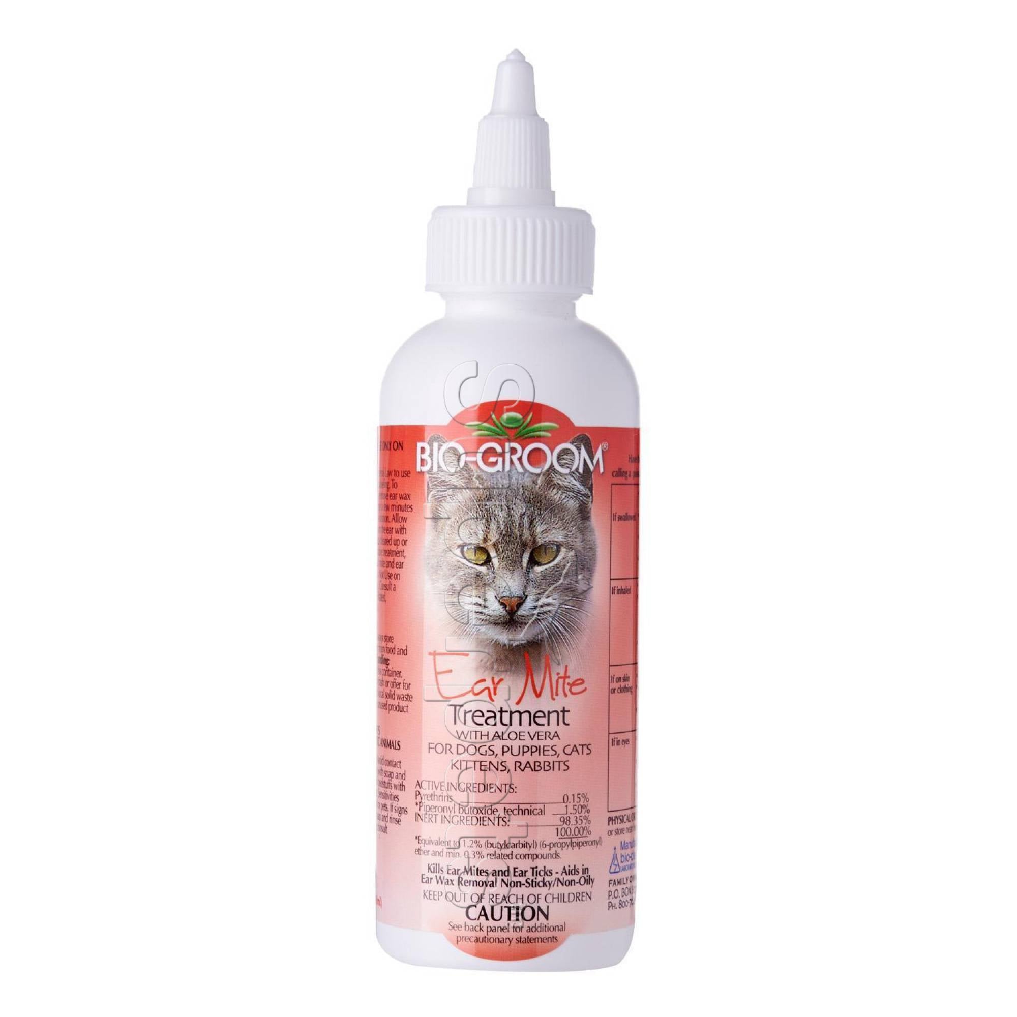 Bio-Groom Ear Mite Treatment with Aloe Vera for Dogs, Puppies, Cats, Kittens, Rabbits 4oz