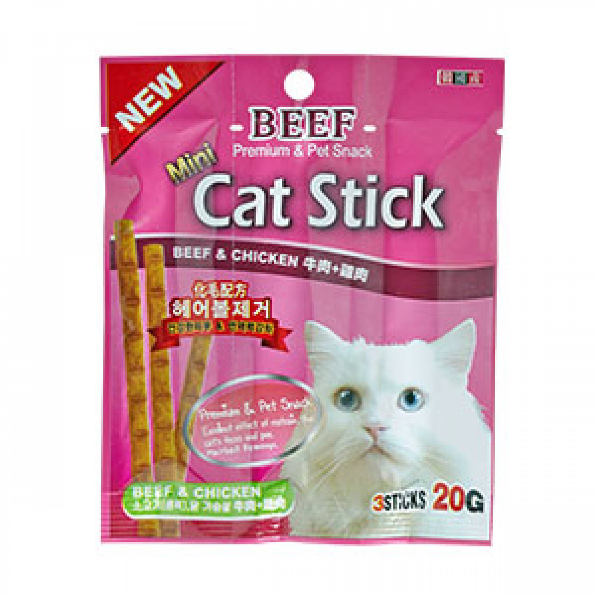 Bow Wow - Cat Treat Mini Cat Stick - Beef & Chicken 20g