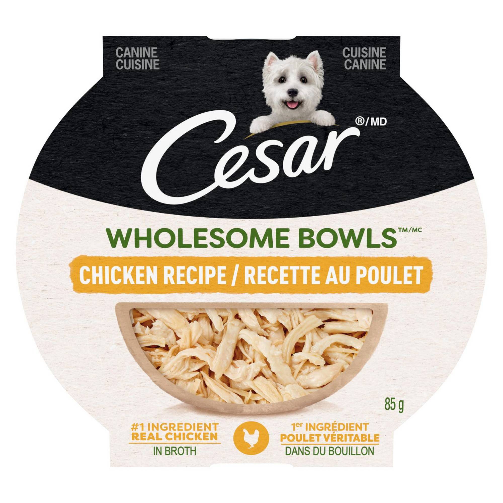 CESAR WHOLESOME BOWLS™ Adult Wet Dog Food Chicken 85g