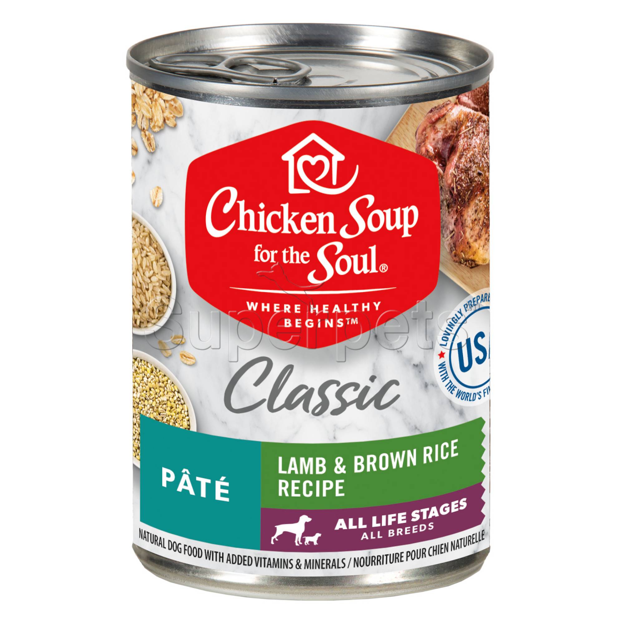 Chicken Soup for the Soul Dog Classic Pate 13oz All Life Stages Lamb & Brown Rice Recipe