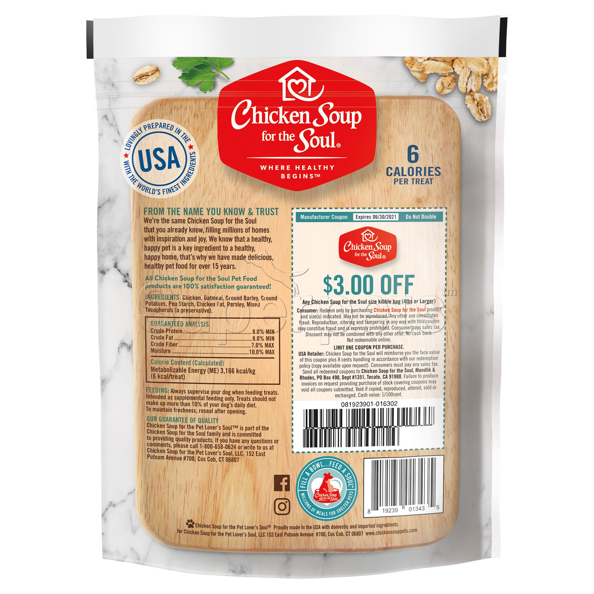 Chicken Soup for the Soul Dog Crunchy Bites 340g Real Chicken