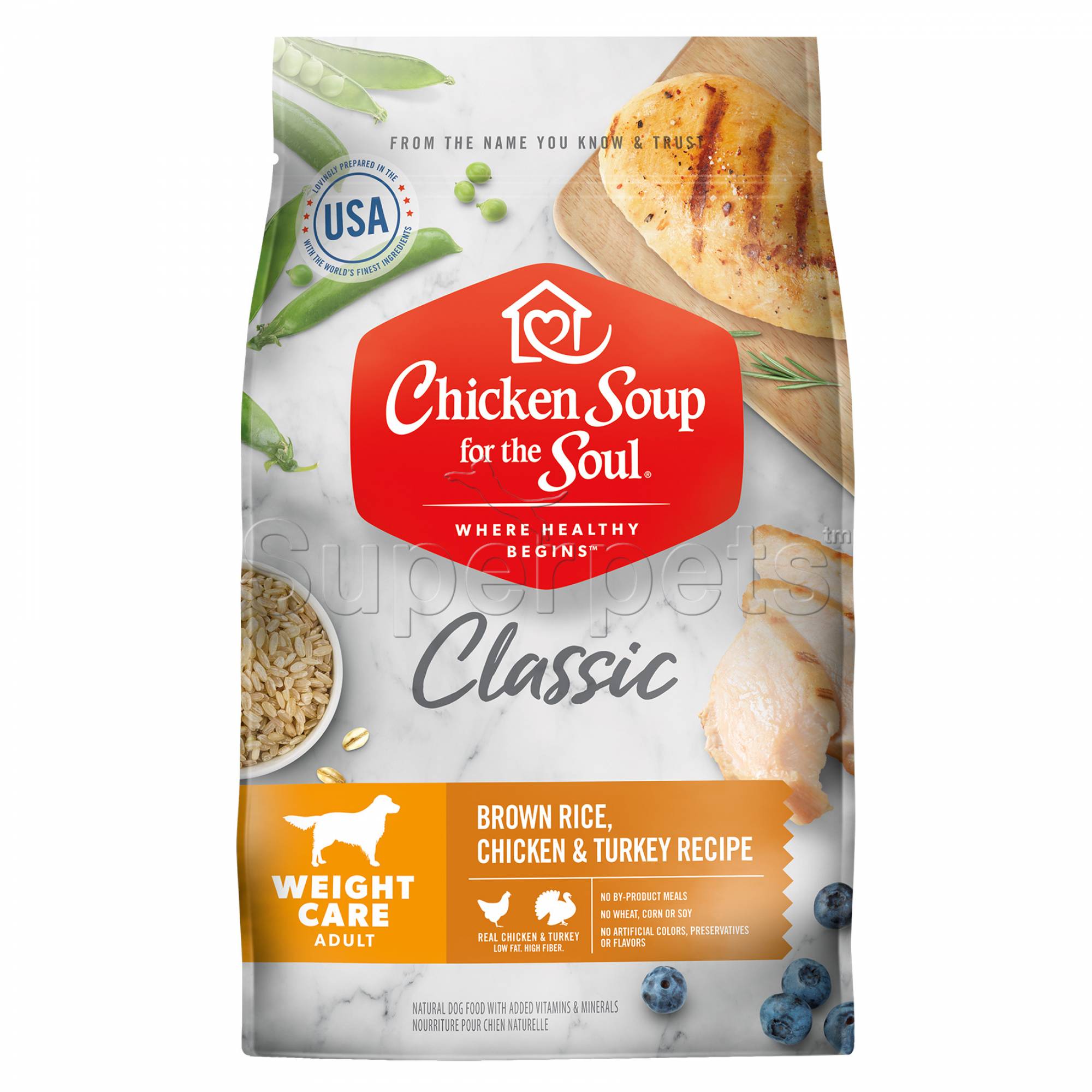 Chicken Soup for the Soul Dog Dry Classic Adult Weight Care - Brown Rice, Chicken & Turkey Recipe 4.5lb